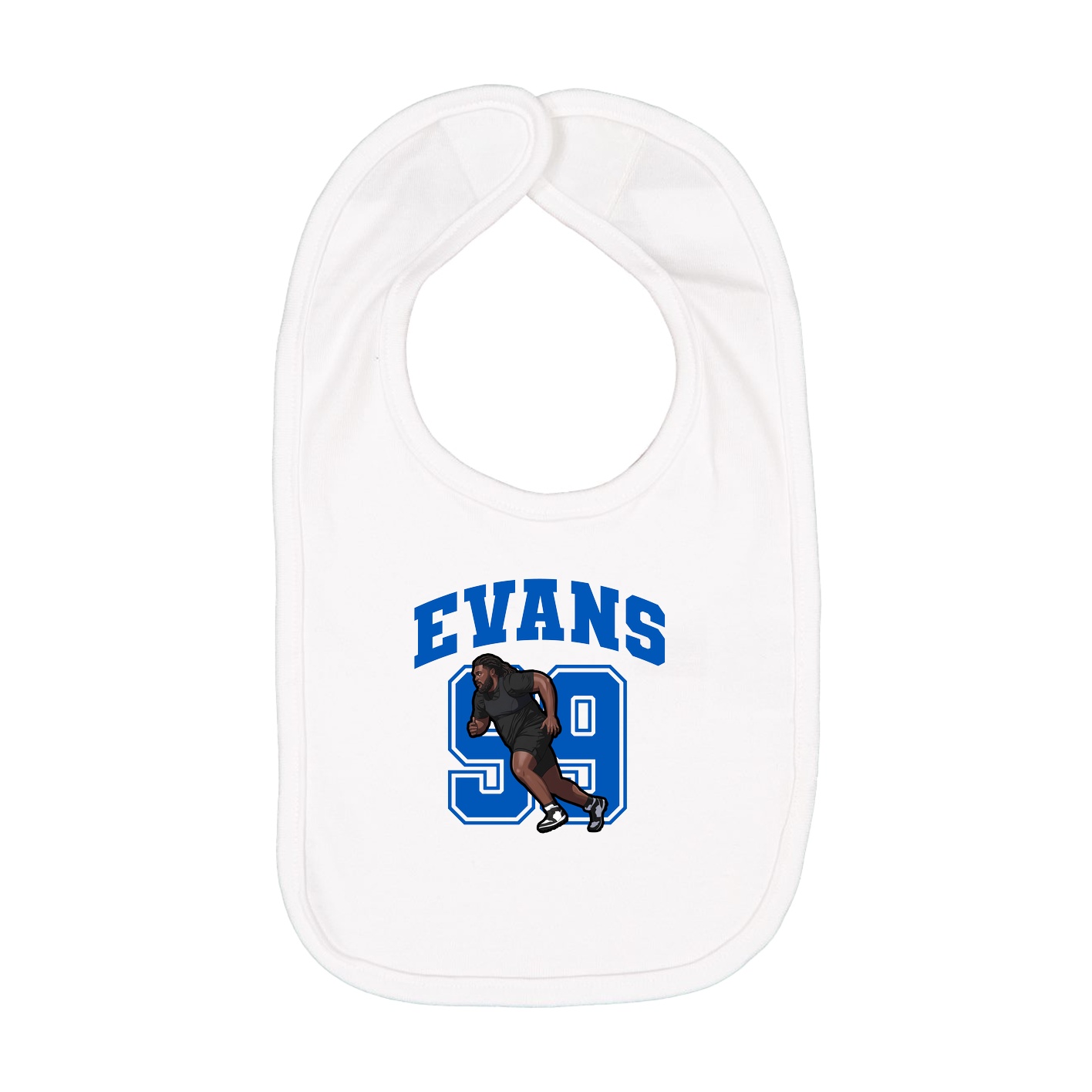 Infant Bib — Number in White