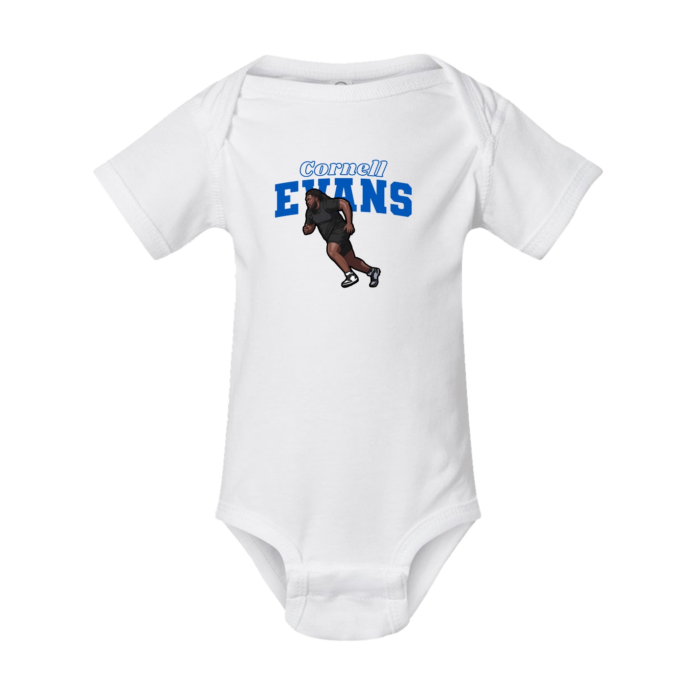 Baby Onesie — Name Arch in White