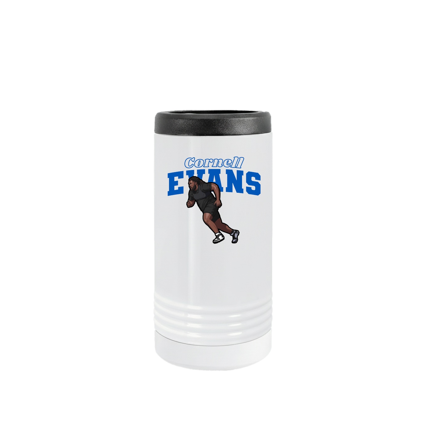 Slim Beverage Holder — Name Arch in White