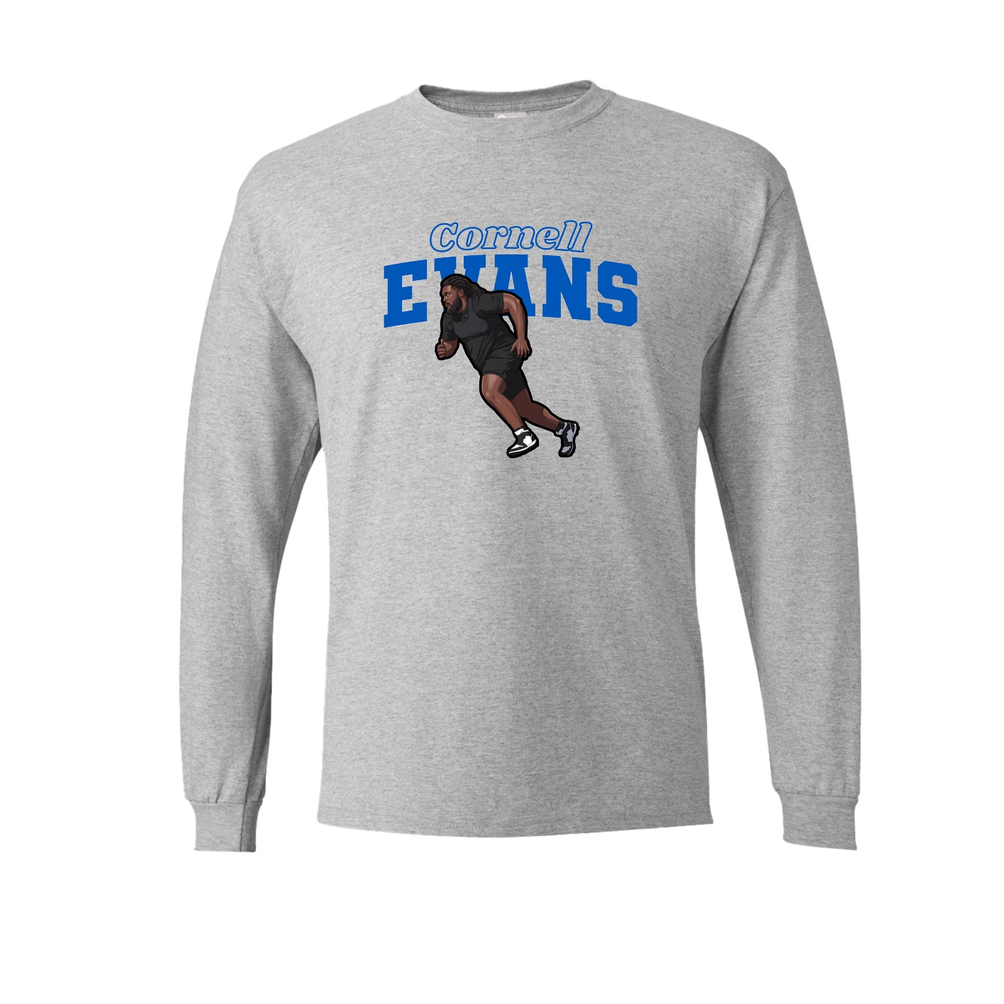 Long Sleeve Tee — Name Arch in Grey