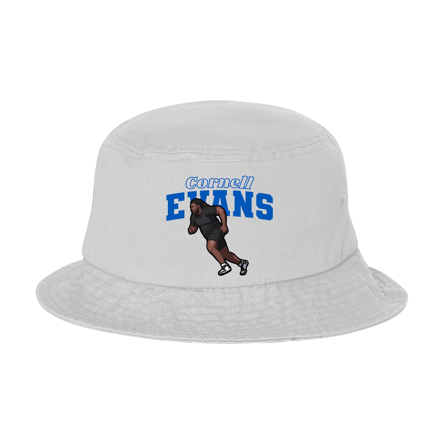Bucket Cap — Name Arch in White