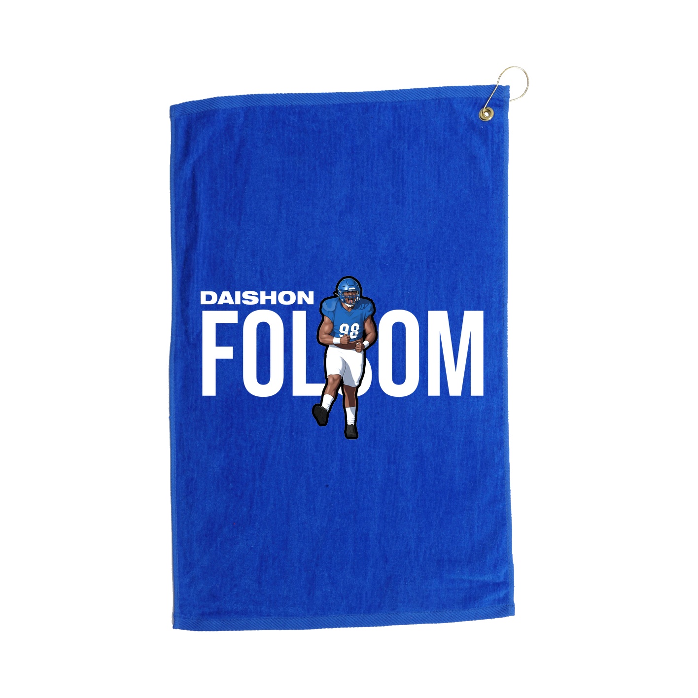 Golf Towel — Player Name in Royal
