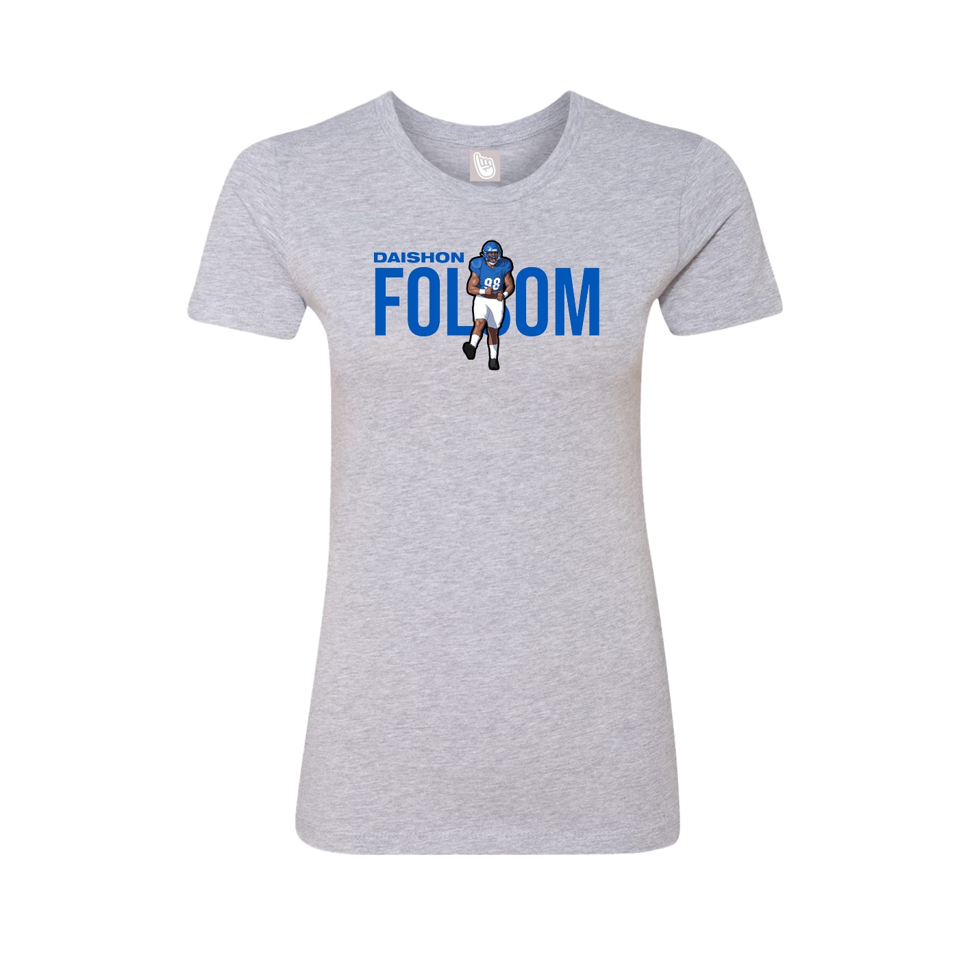 Fitted Women's Tee — Player Name in Grey