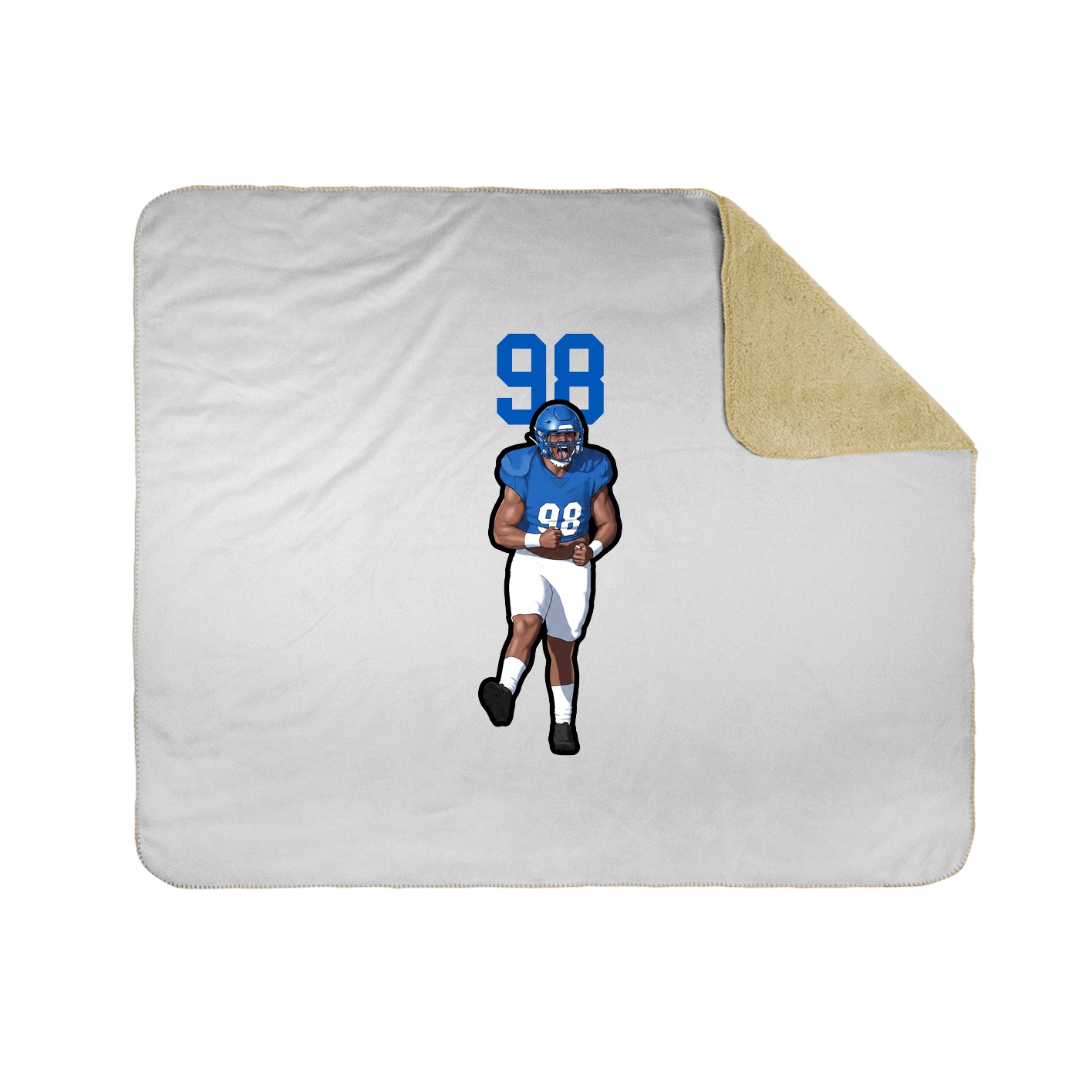 Throw Blanket — Number Top in White