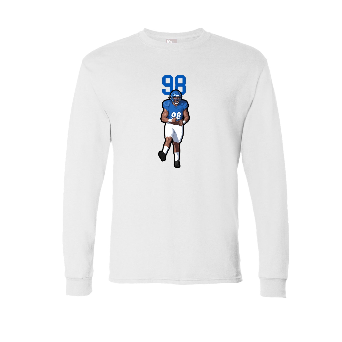 Long Sleeve Tee — Number Top in White