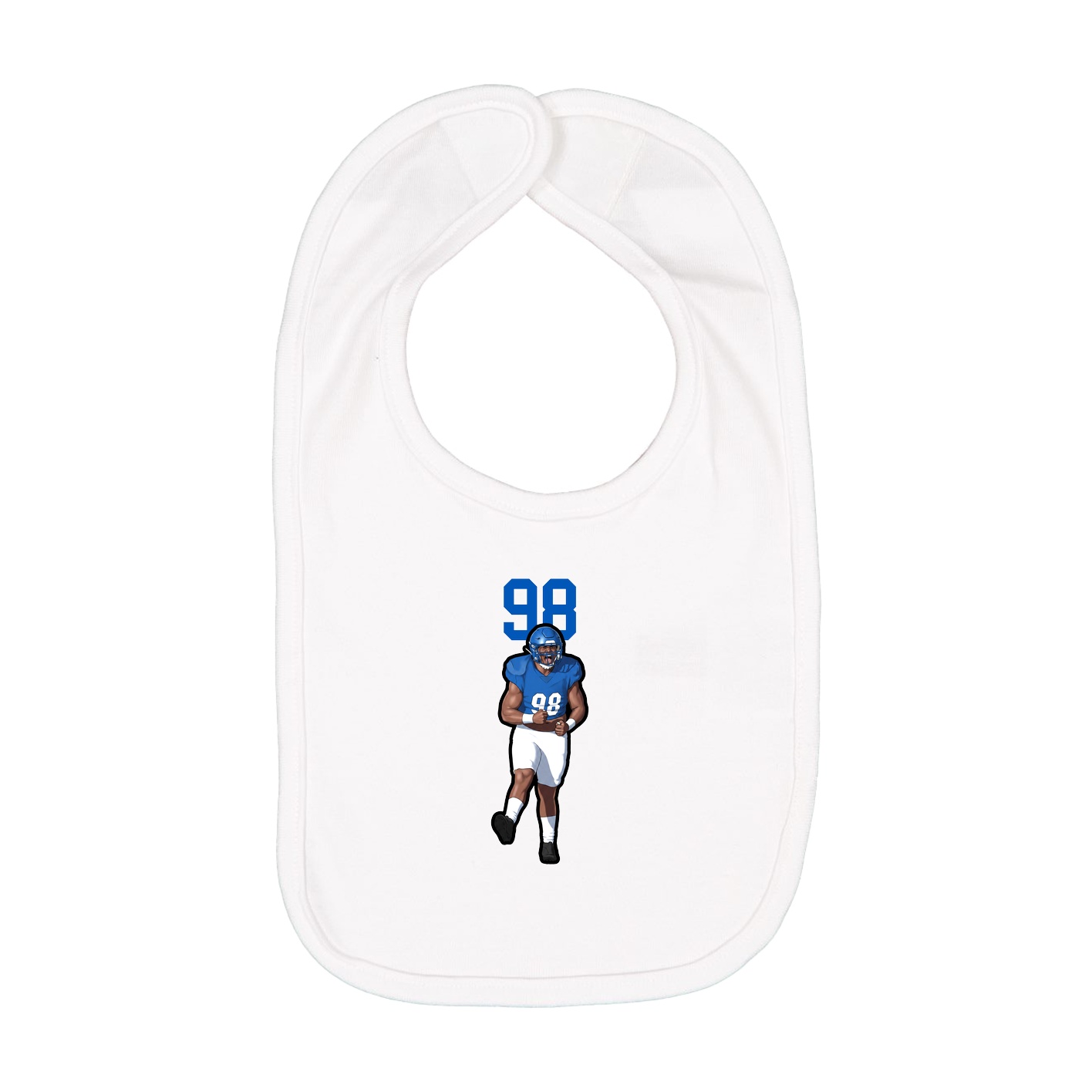Infant Bib — Number Top in White