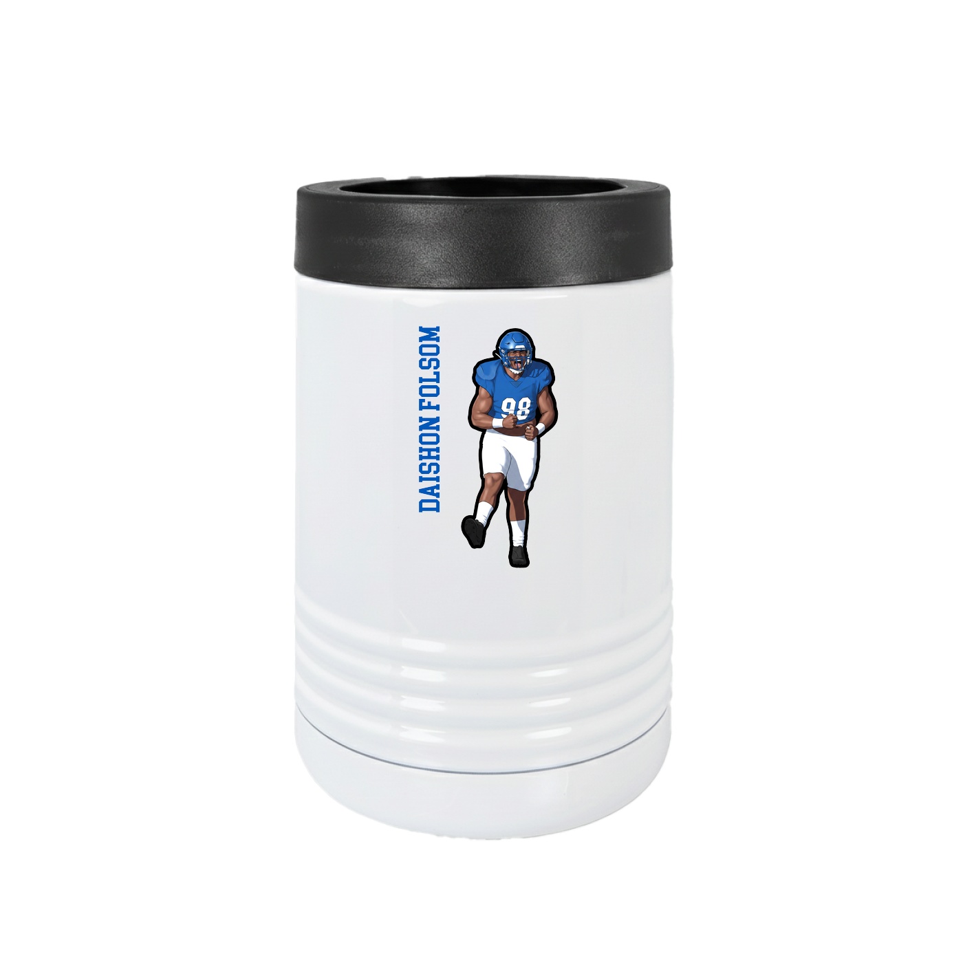 Beverage Holder — Name Vertical in White