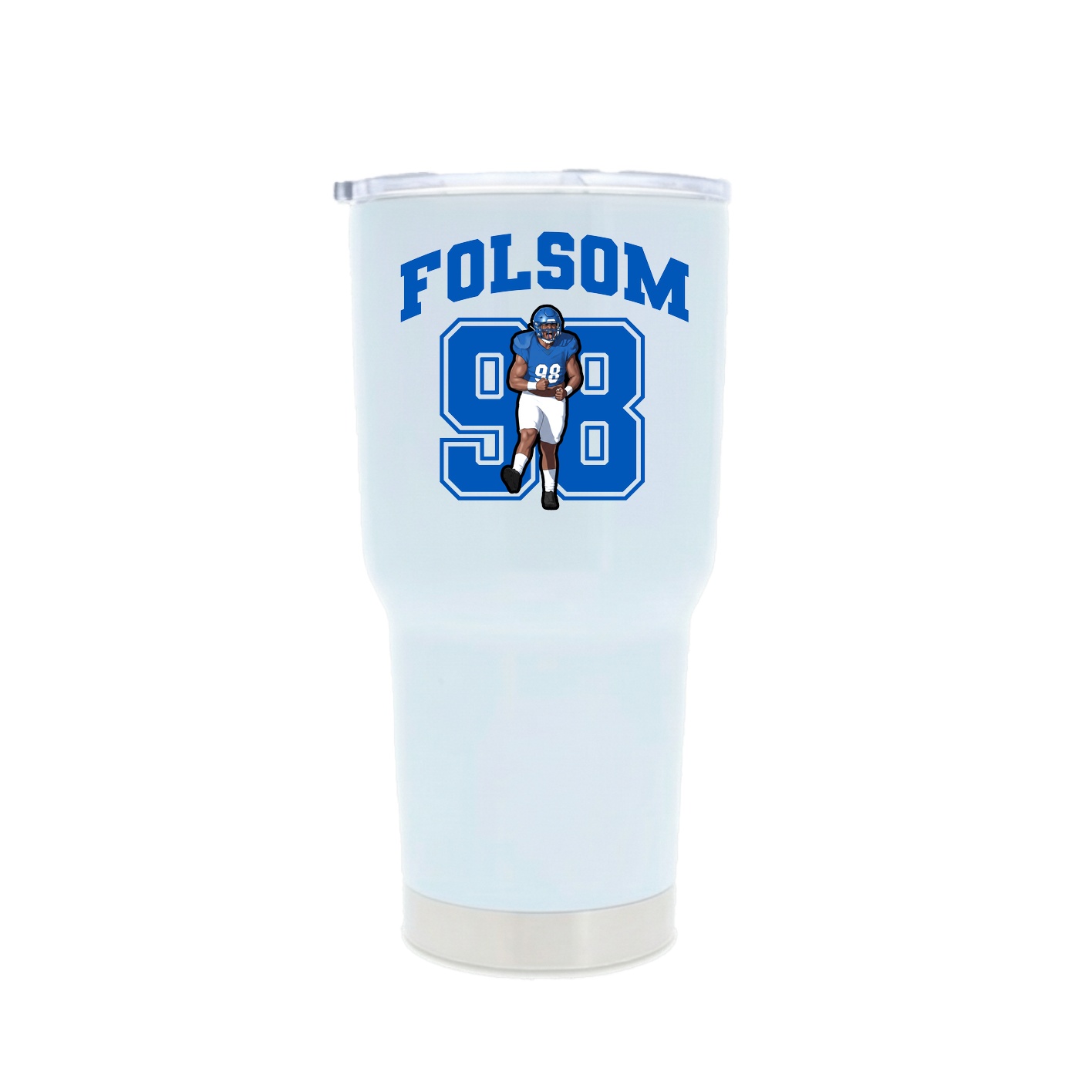 30oz Stainless Steel Tumbler — Number in White