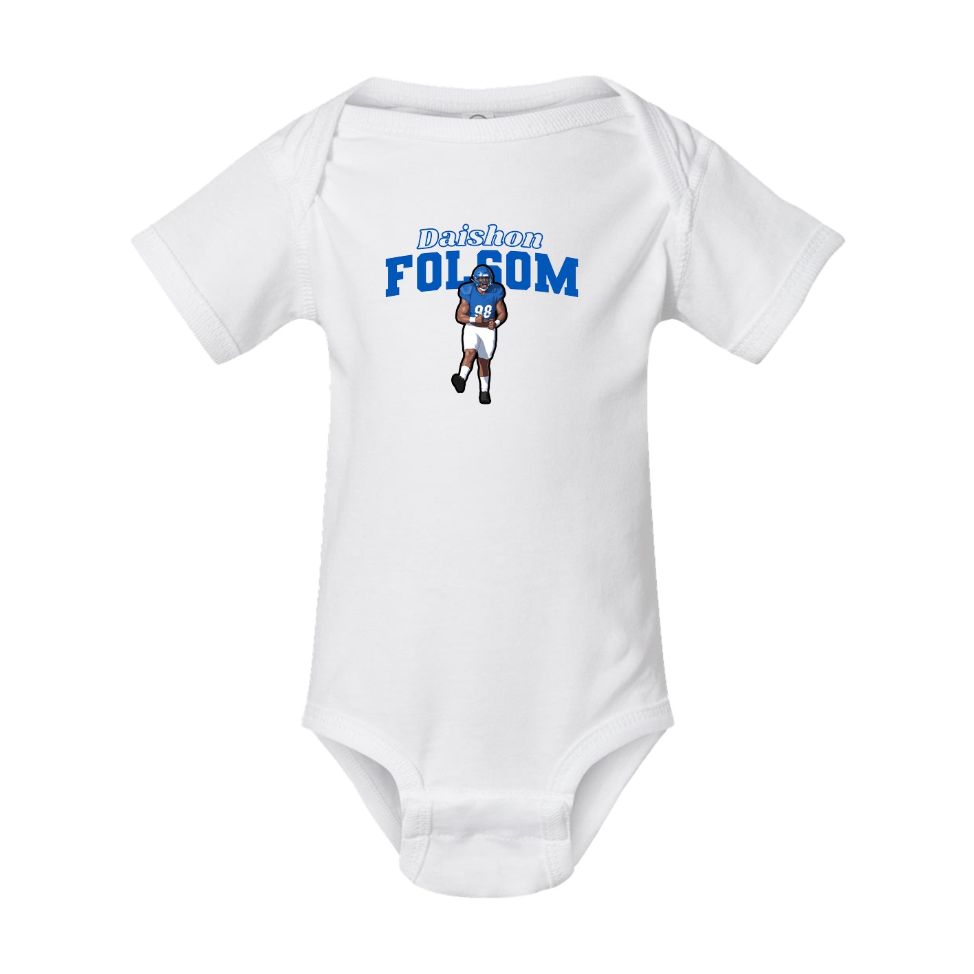 Baby Onesie — Name Arch in White
