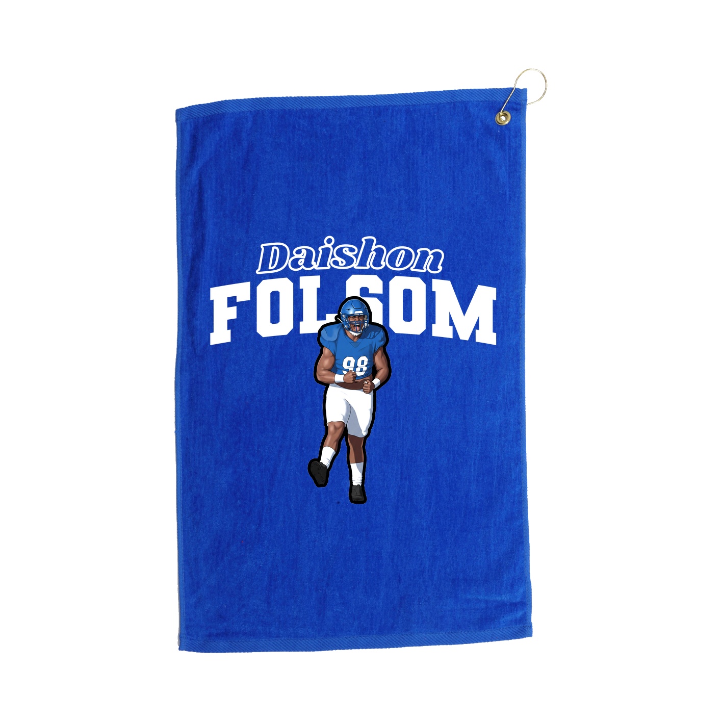 Golf Towel — Name Arch in Royal