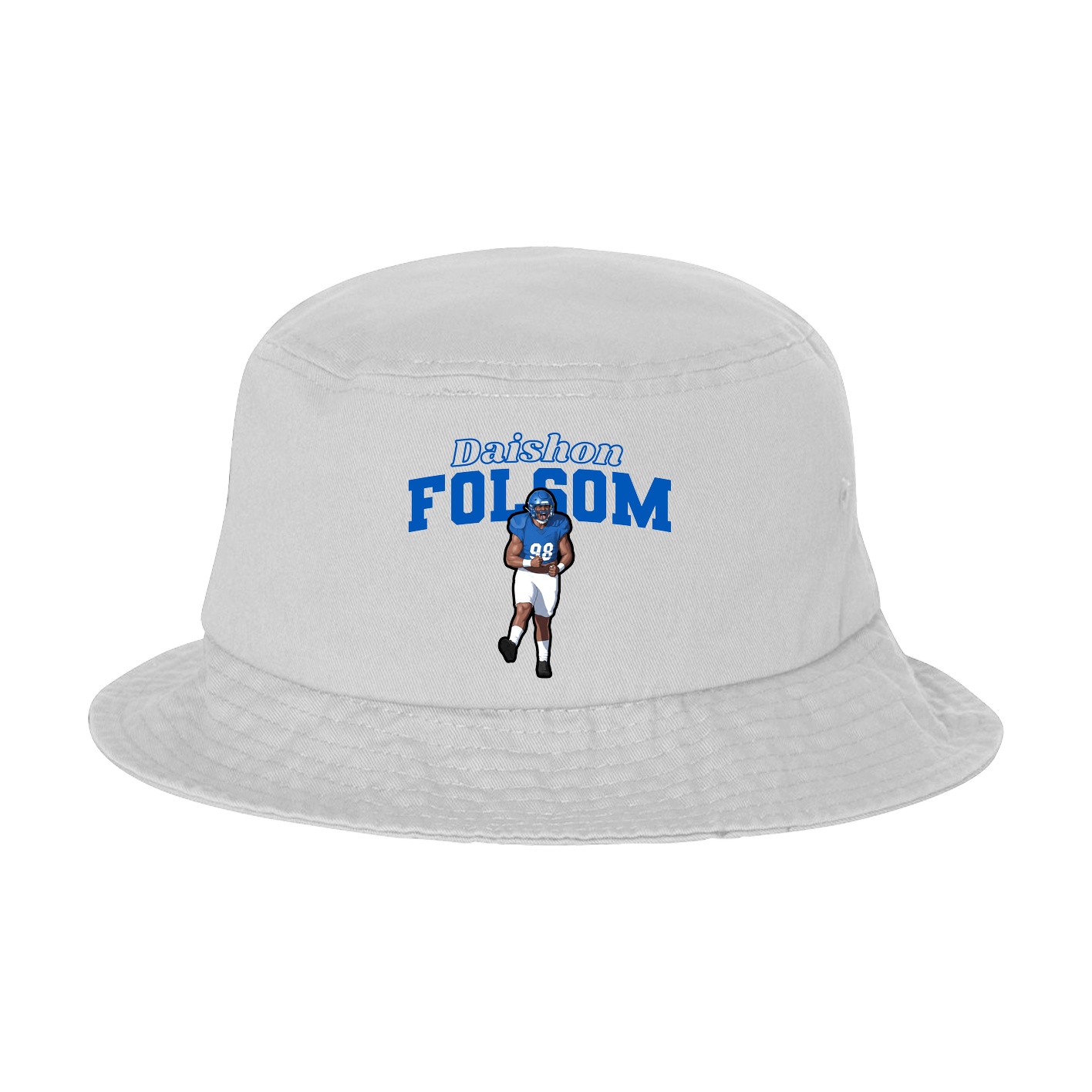 Bucket Cap — Name Arch in White