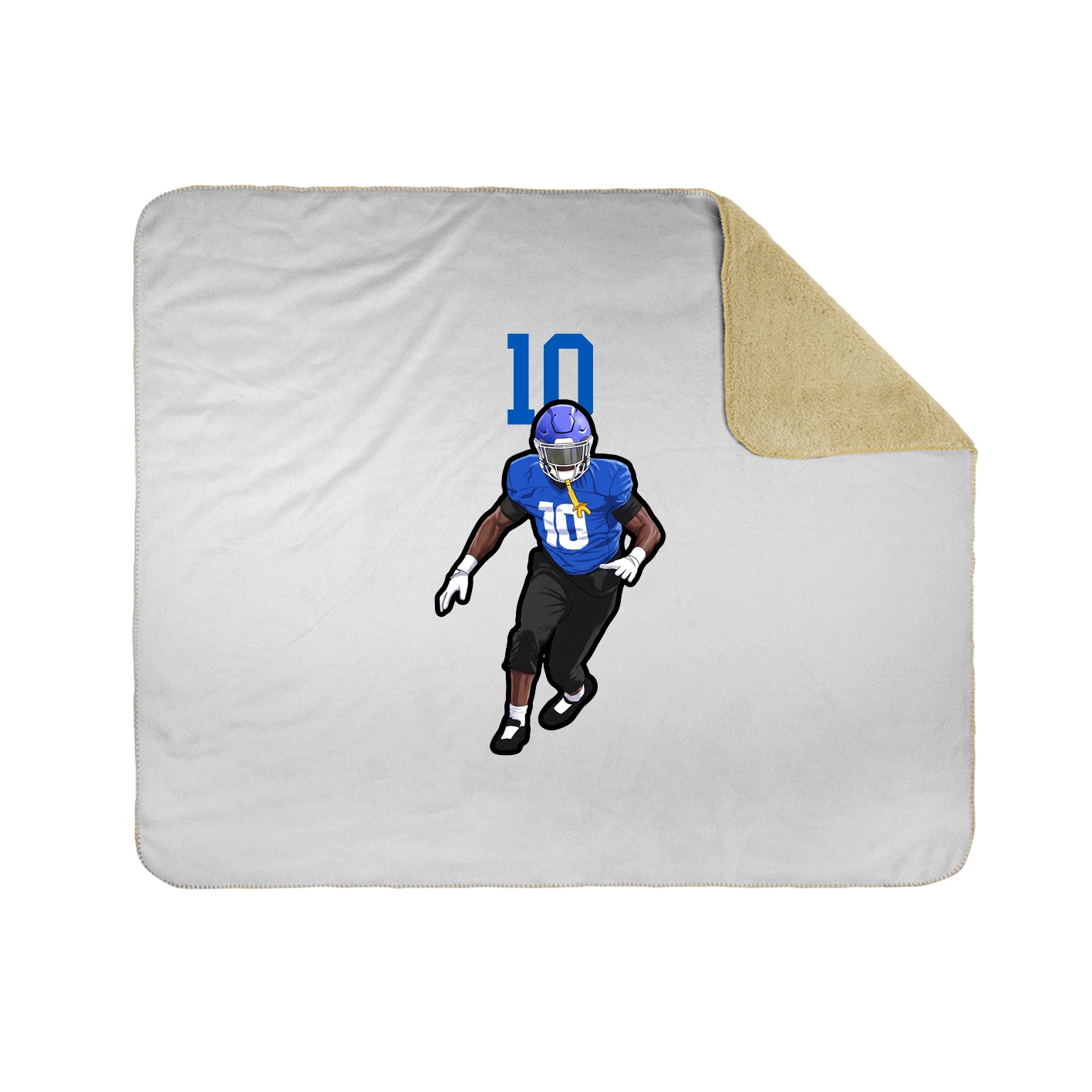 Throw Blanket — Number Top in White