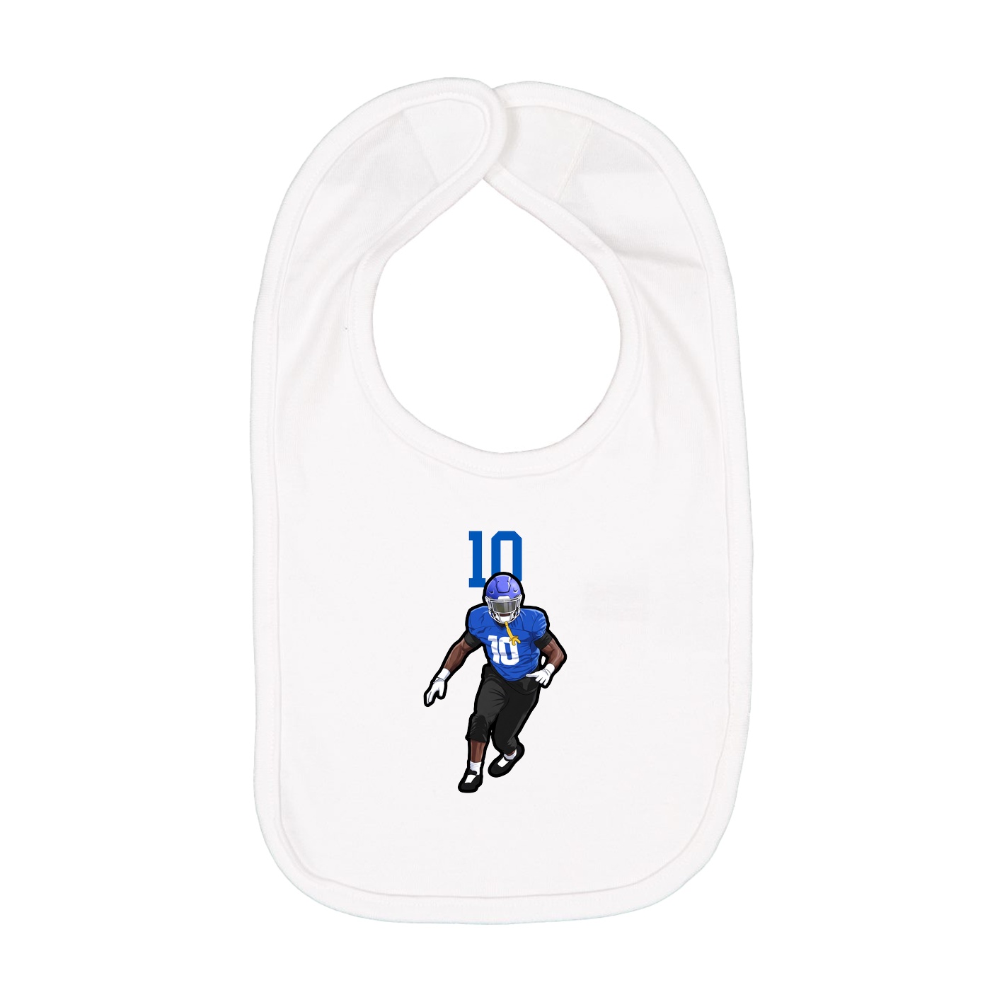 Infant Bib — Number Top in White