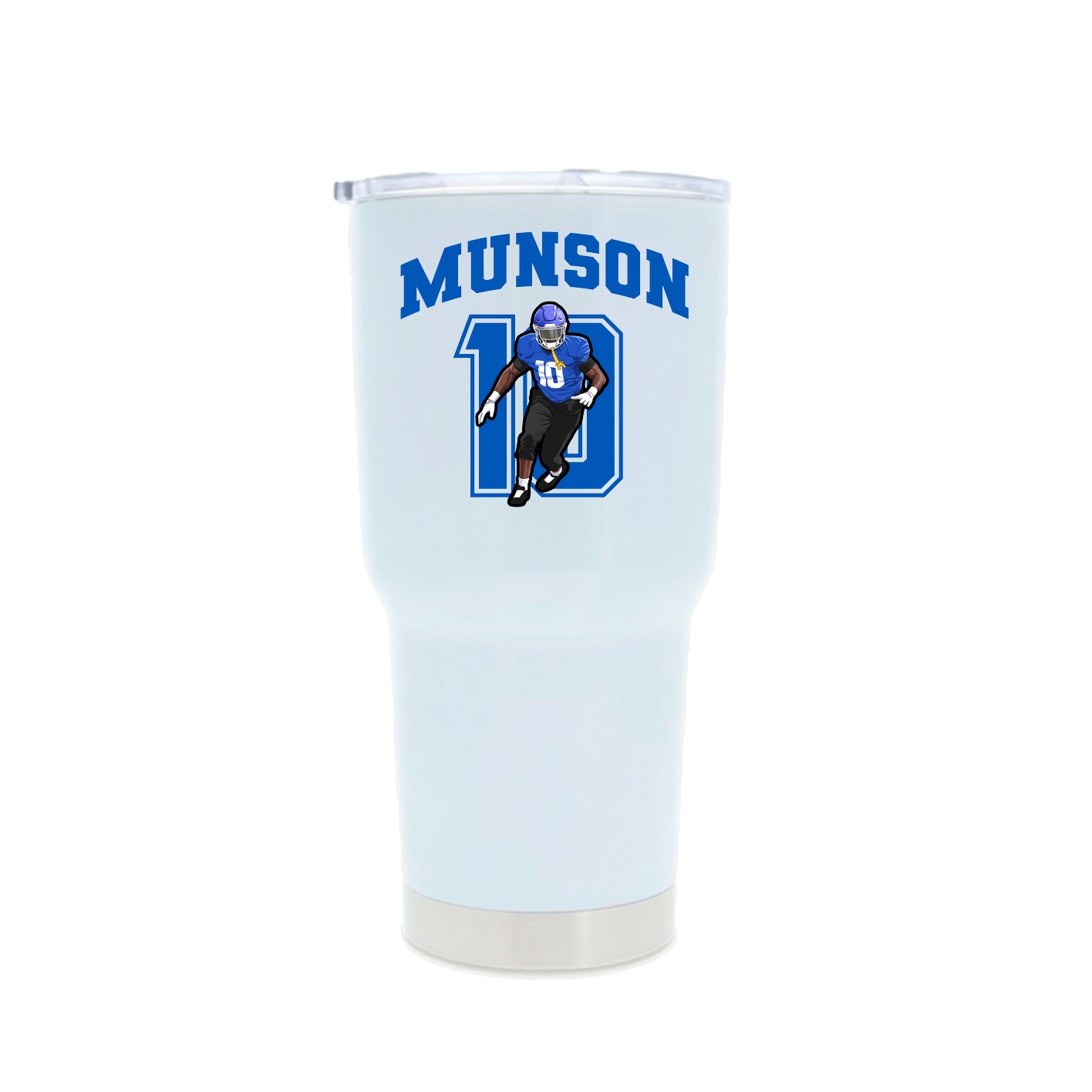 30oz Stainless Steel Tumbler — Number in White