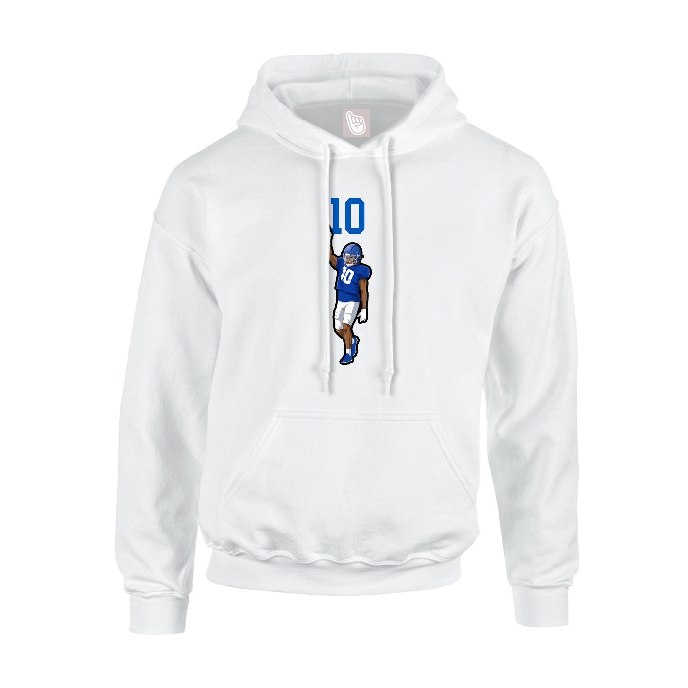 Hoodie — Number Top in White