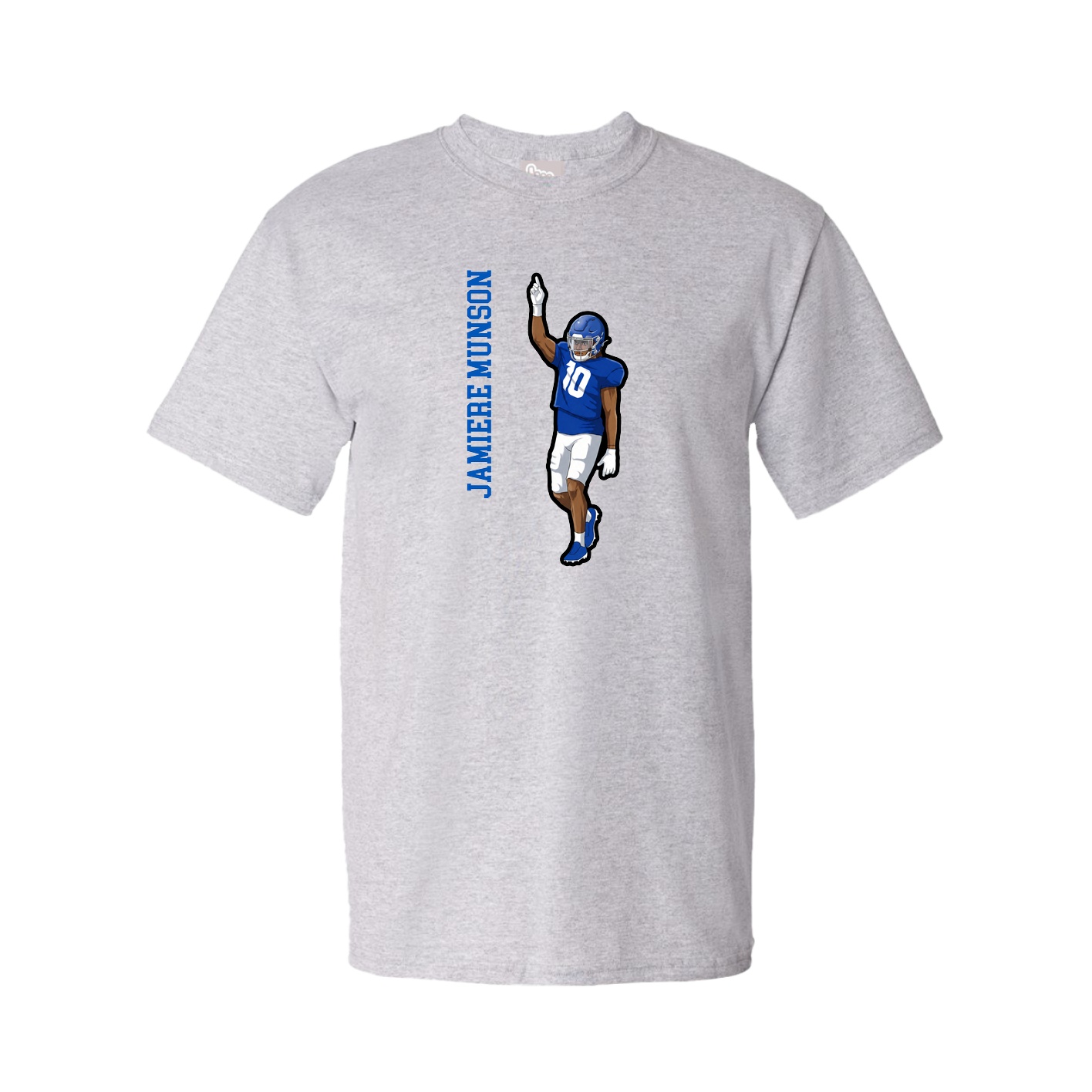Tee — Name Vertical in Grey