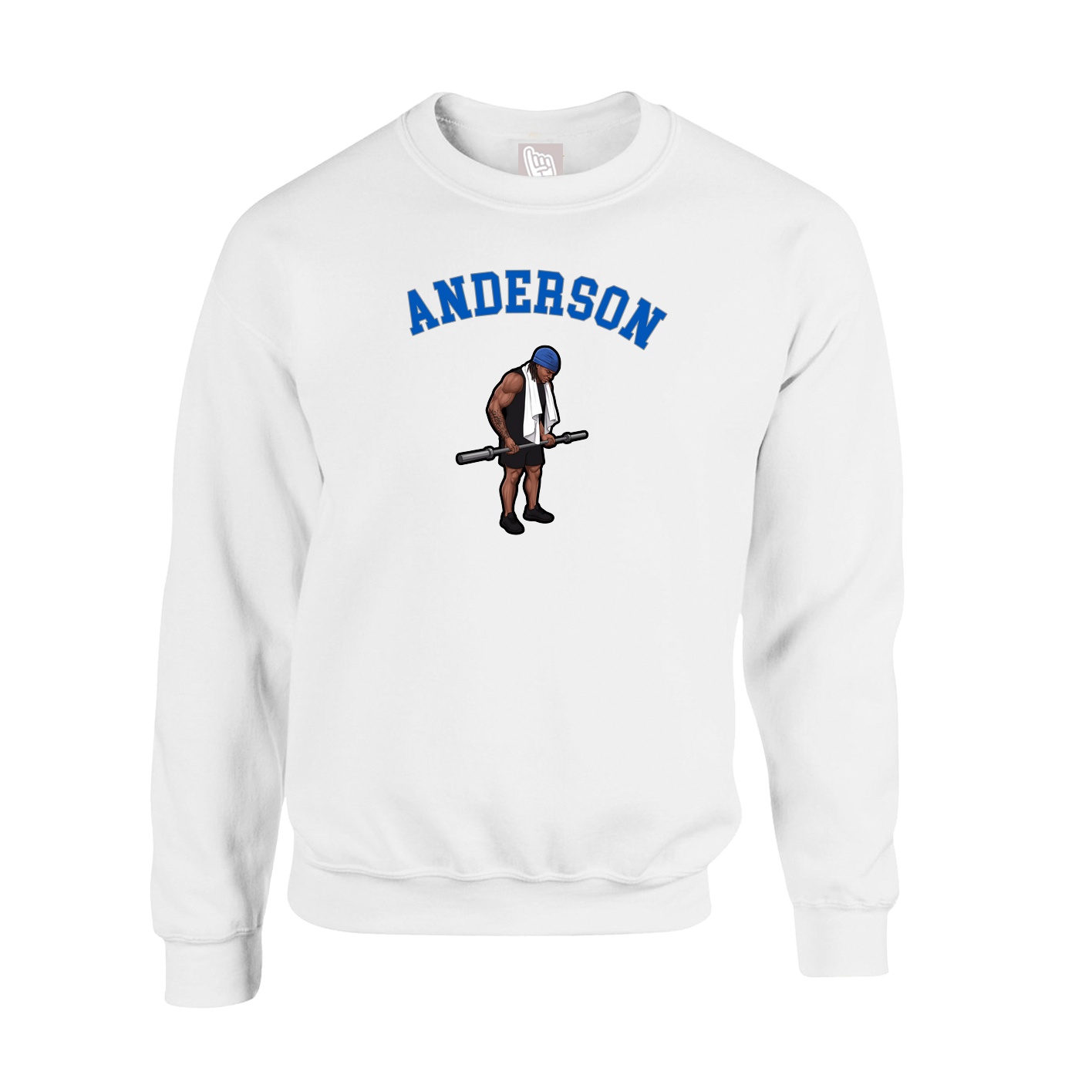Fleece Crew — Shirsey Arch in White