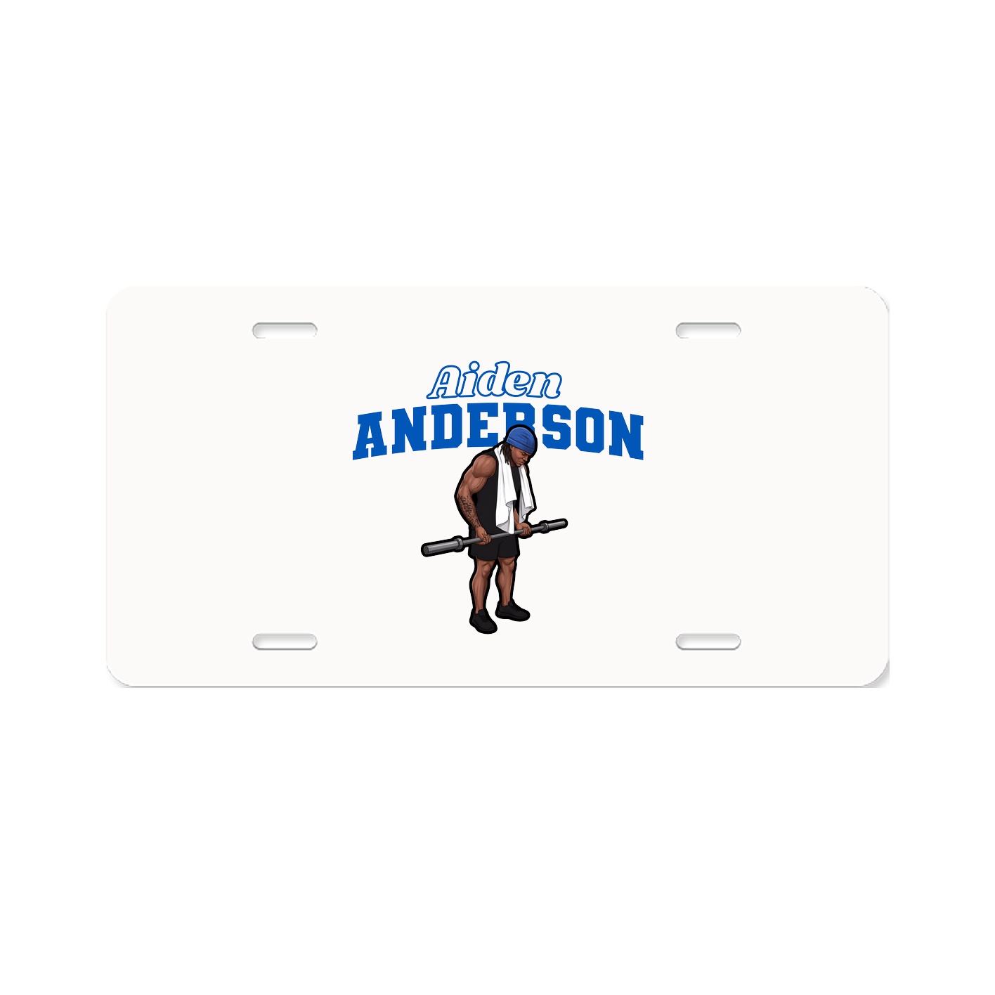 License Plate — Name Arch in Classic