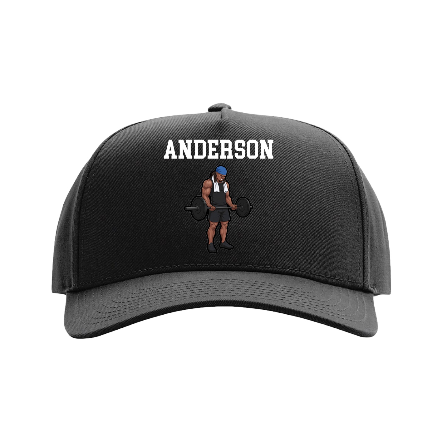 Full Fabric Five-Panel Champ Cap — Shirsey in Black