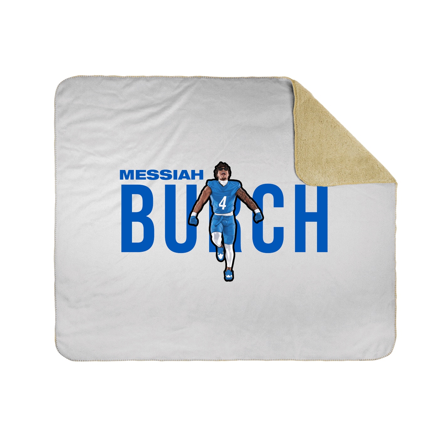 Throw Blanket — Player Name in White