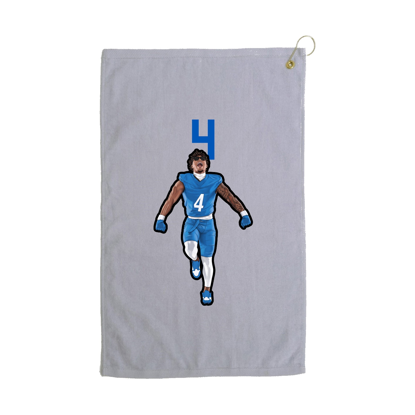 Golf Towel — Number Top in Grey
