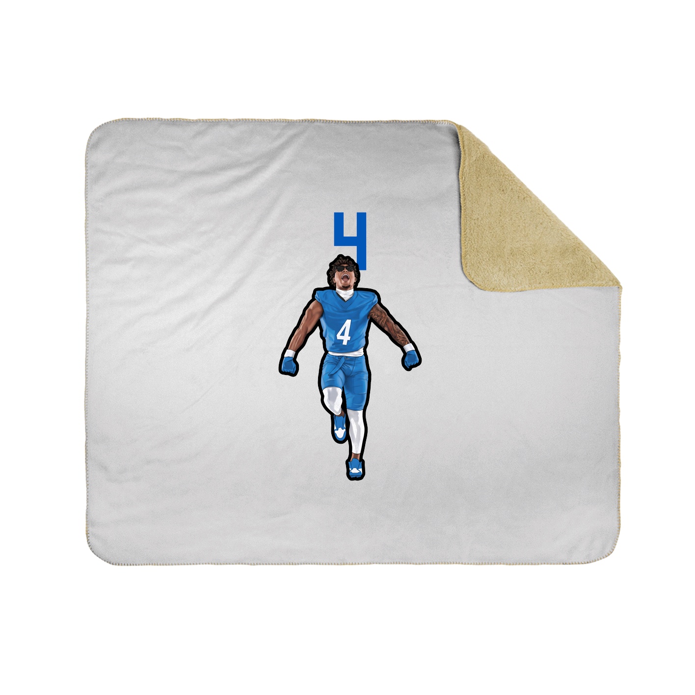 Throw Blanket — Number Top in White
