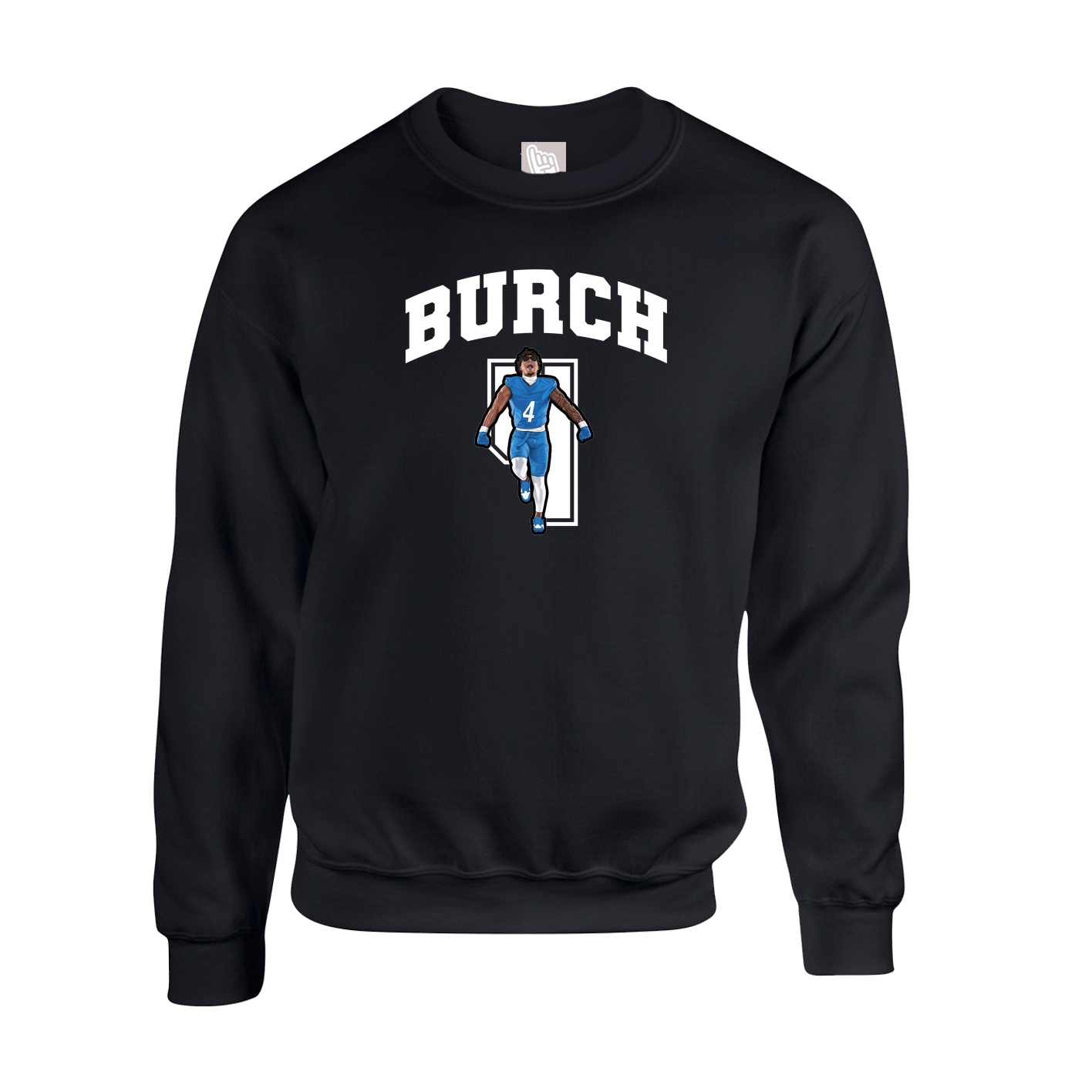 Fleece Crew — Number in Black