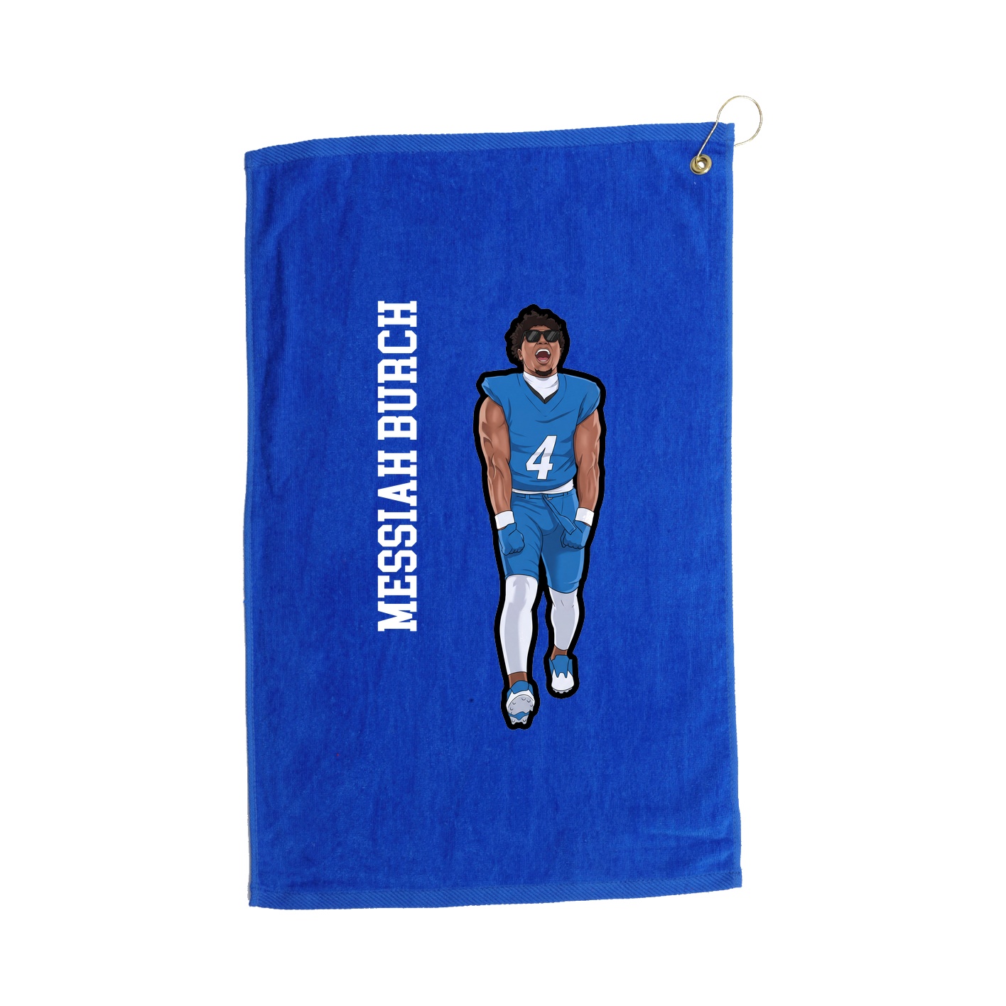 Golf Towel — Name Vertical in Royal