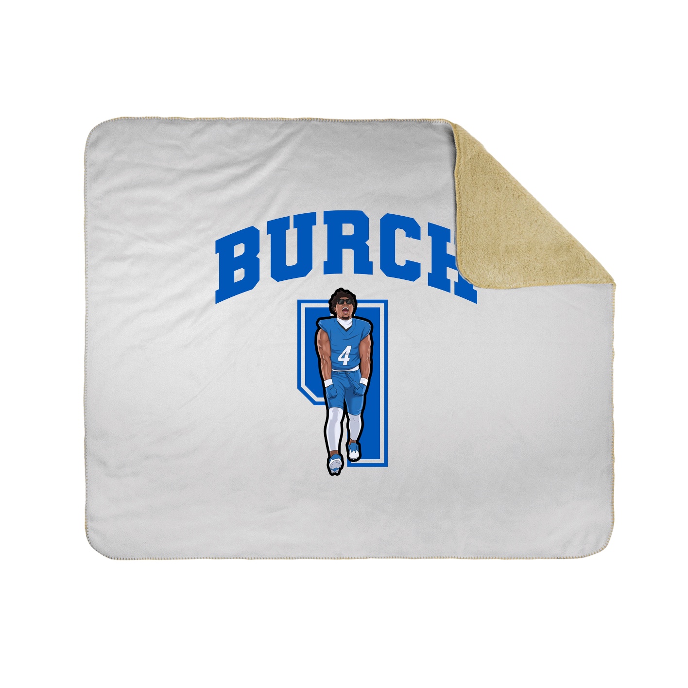 Throw Blanket — Number in White