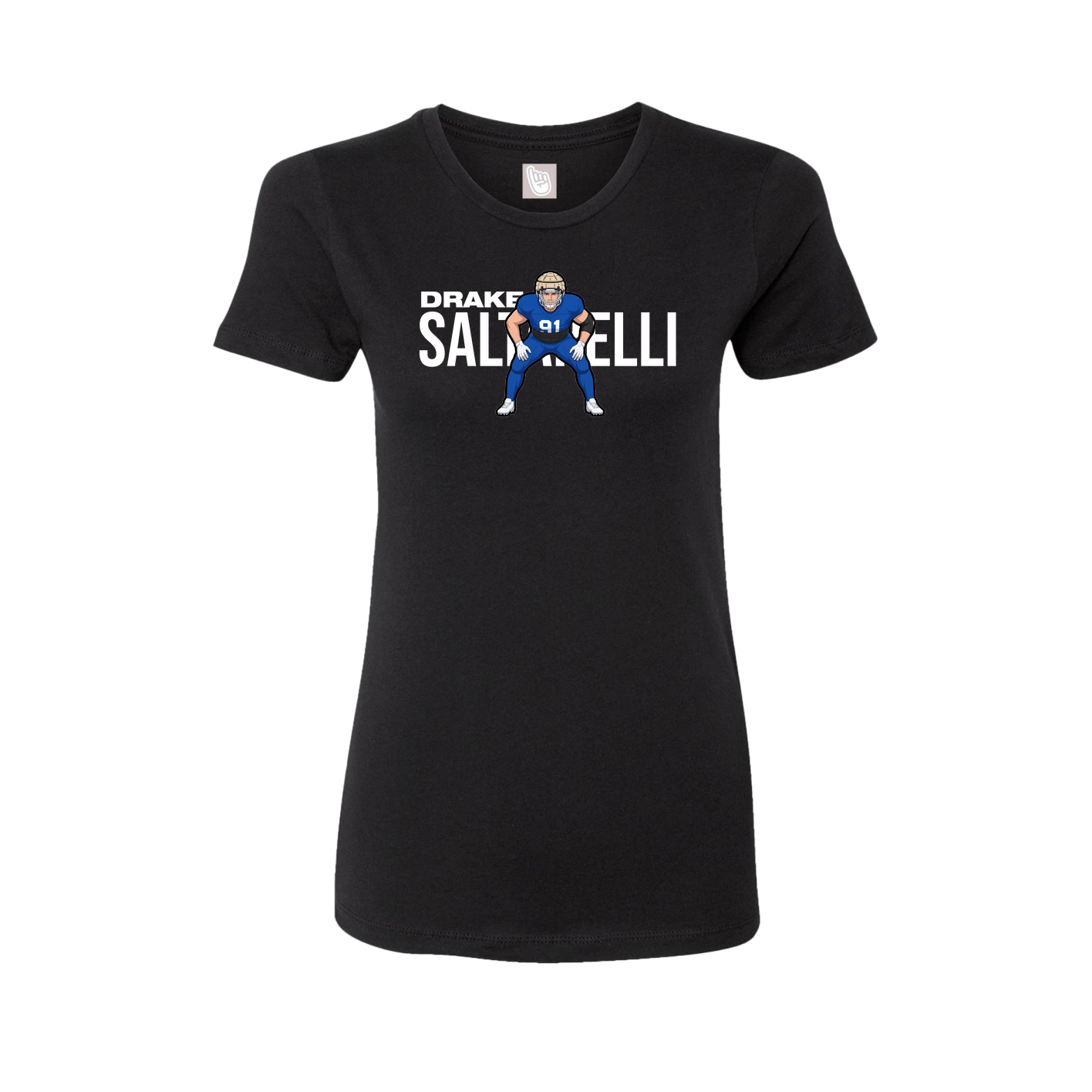 Fitted Women's Tee — Player Name in Black