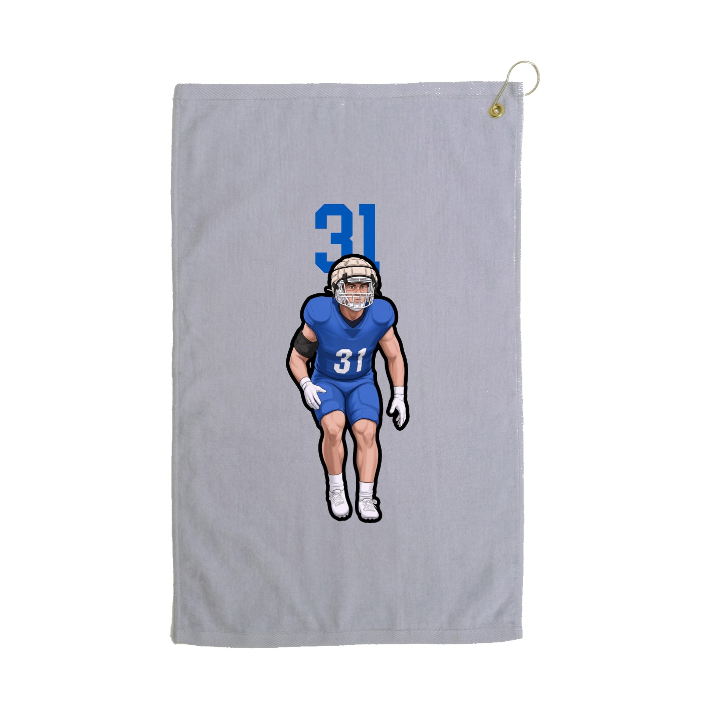 Golf Towel — Number Top in Grey