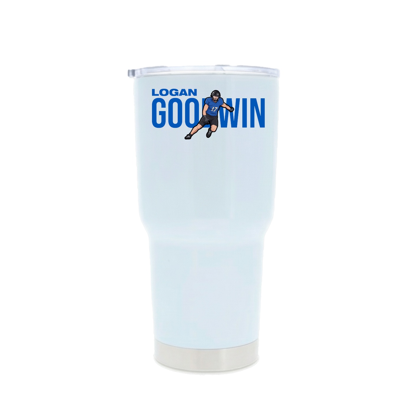 30oz Stainless Steel Tumbler — Player Name in White