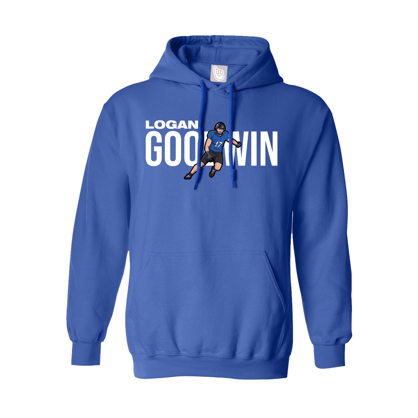 Hoodie — Player Name in Royal