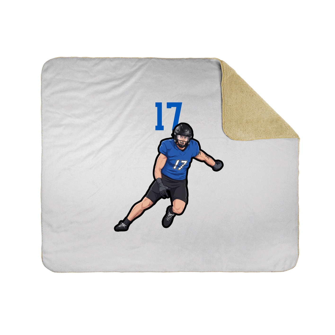 Throw Blanket — Number Top in White