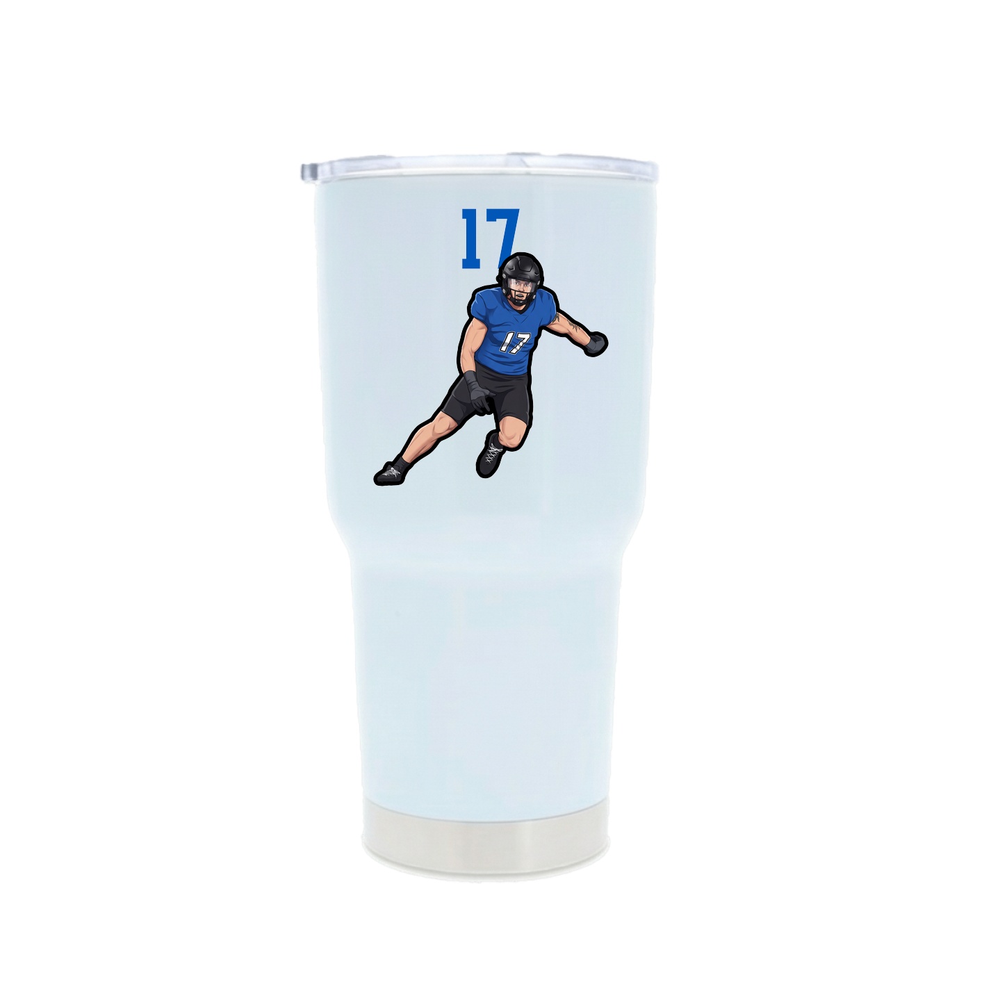 30oz Stainless Steel Tumbler — Number Top in White