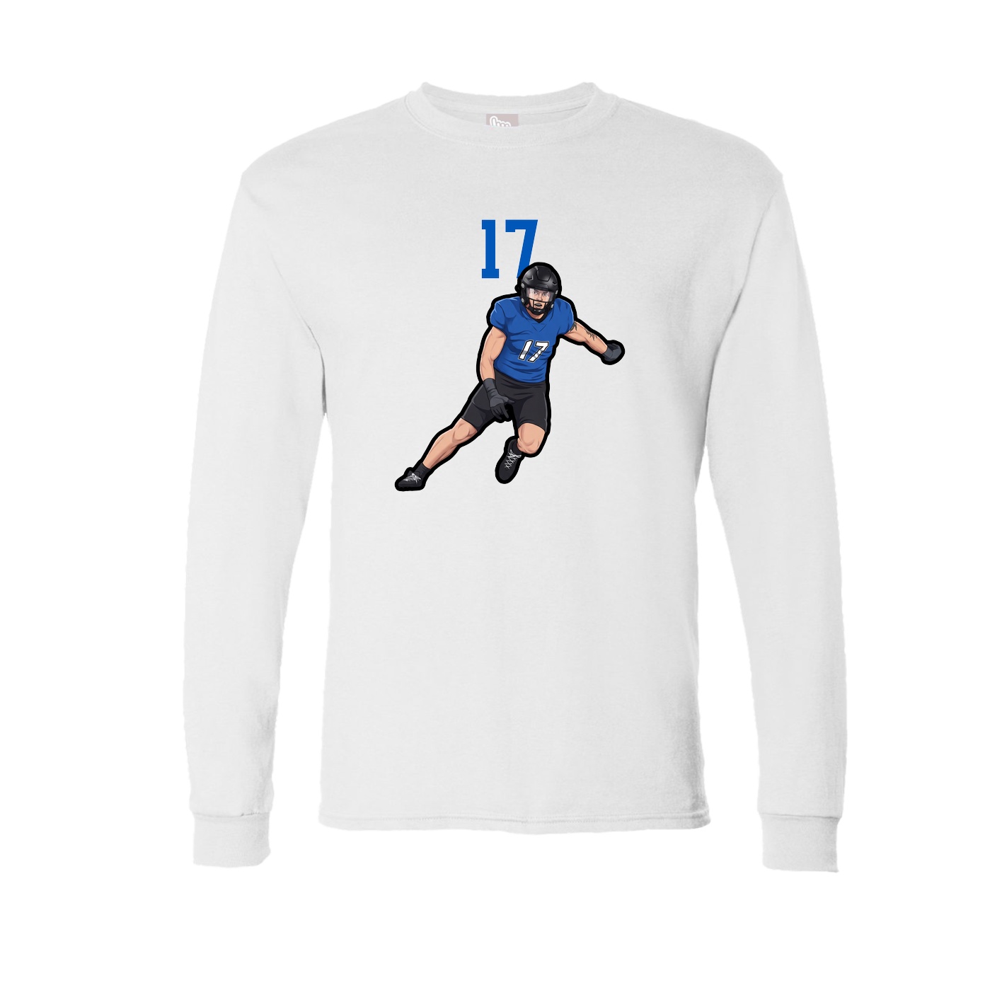 Long Sleeve Tee — Number Top in White