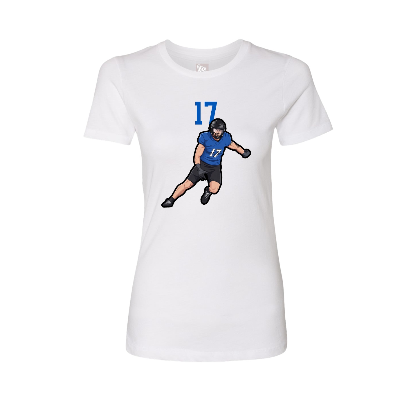 Fitted Women's Tee — Number Top in White