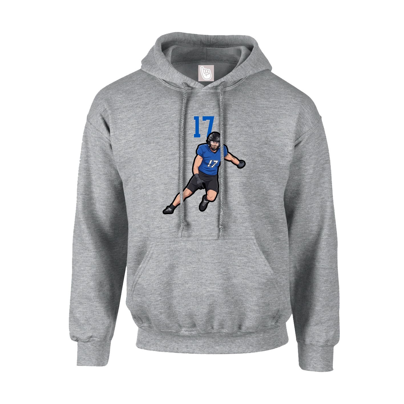 Hoodie — Number Top in Grey