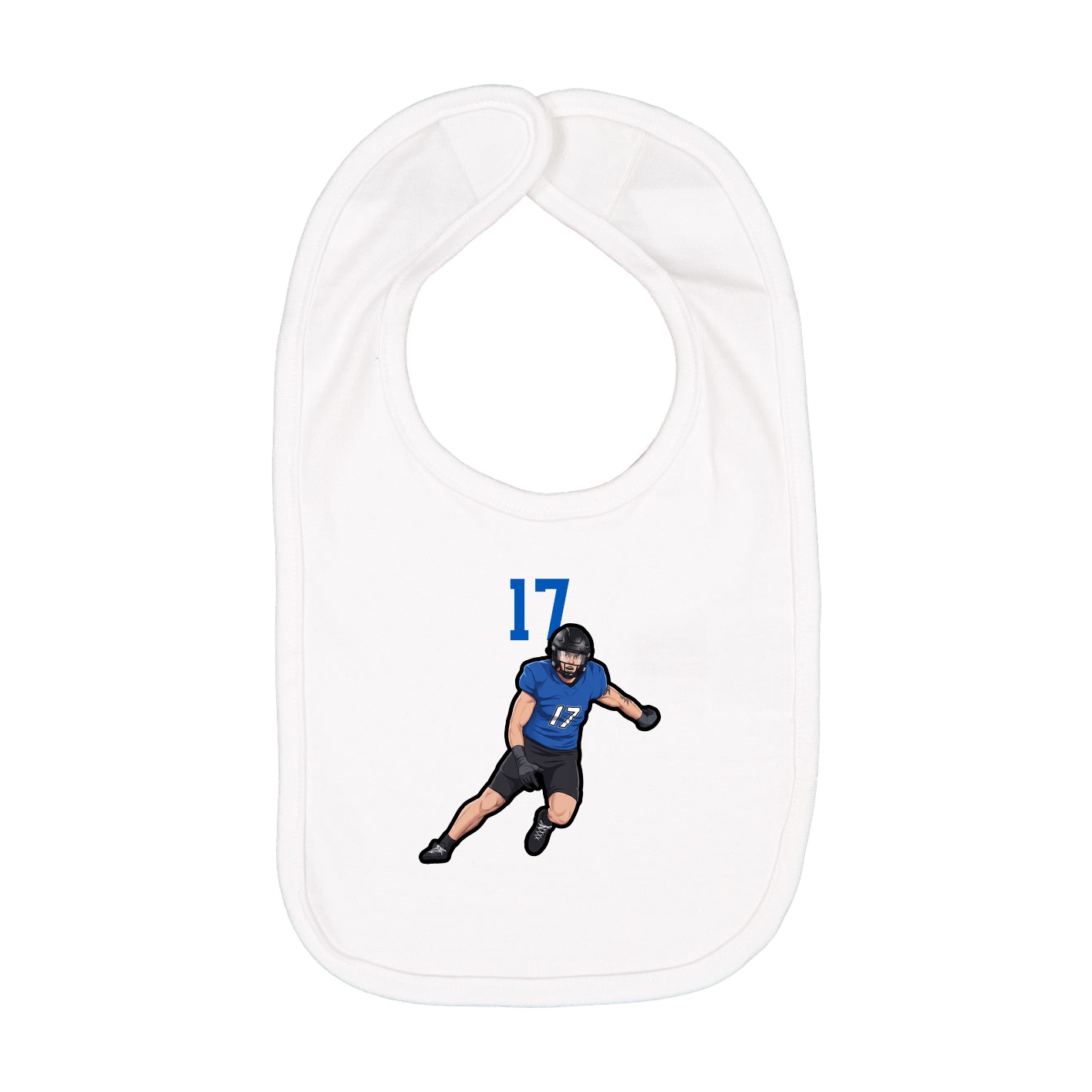 Infant Bib — Number Top in White