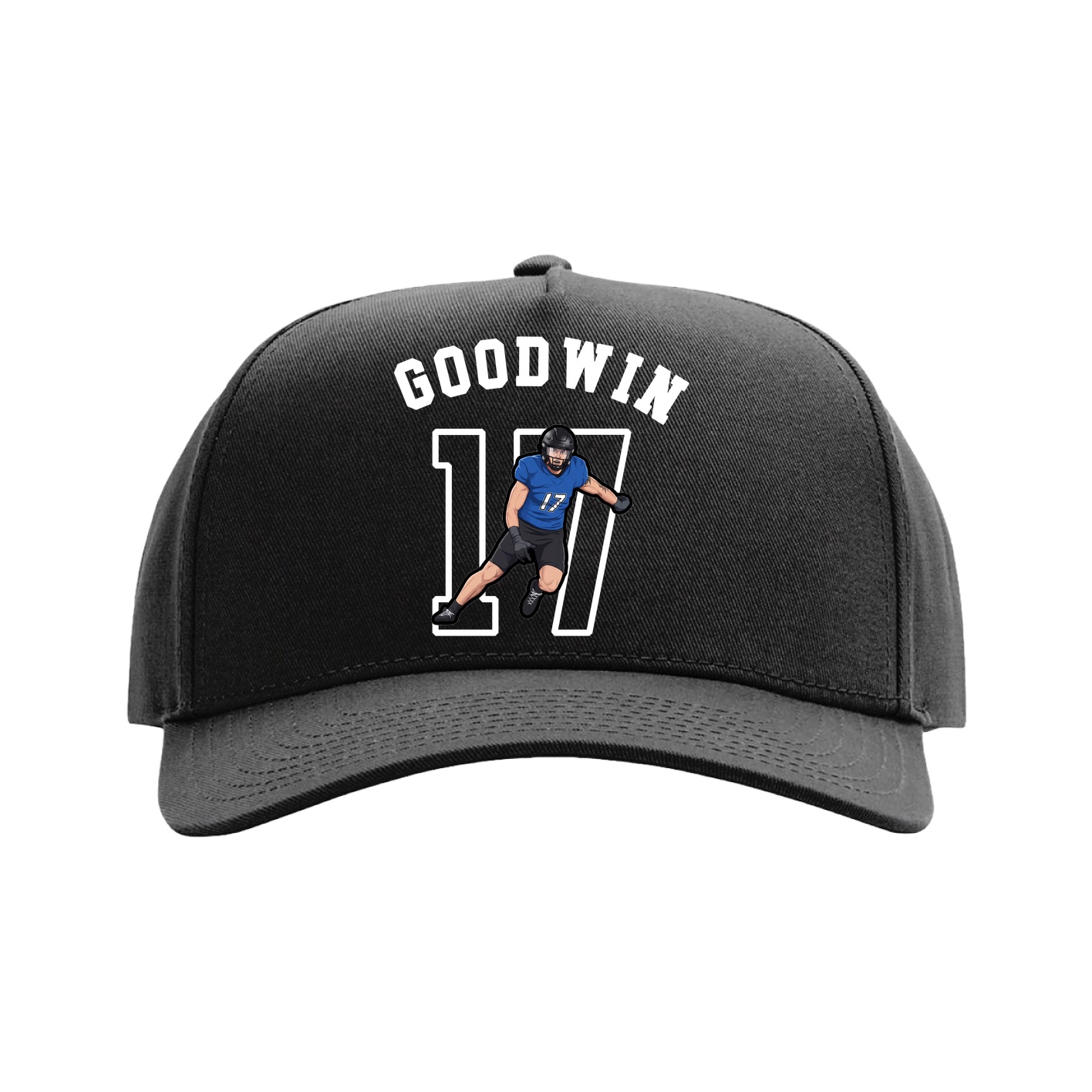 Full Fabric Five-Panel Champ Cap — Shirsey Arch in Black