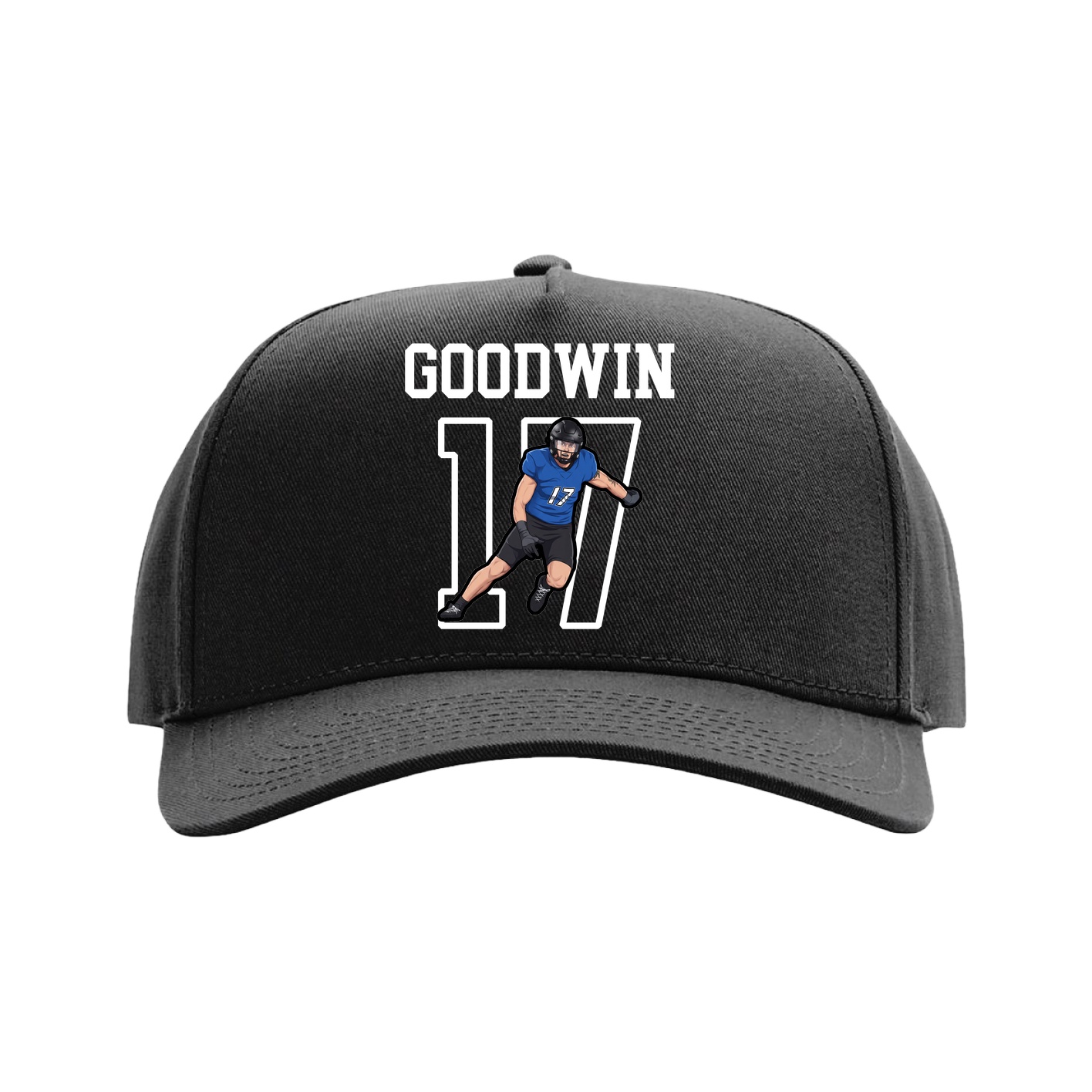 Full Fabric Five-Panel Champ Cap — Shirsey in Black
