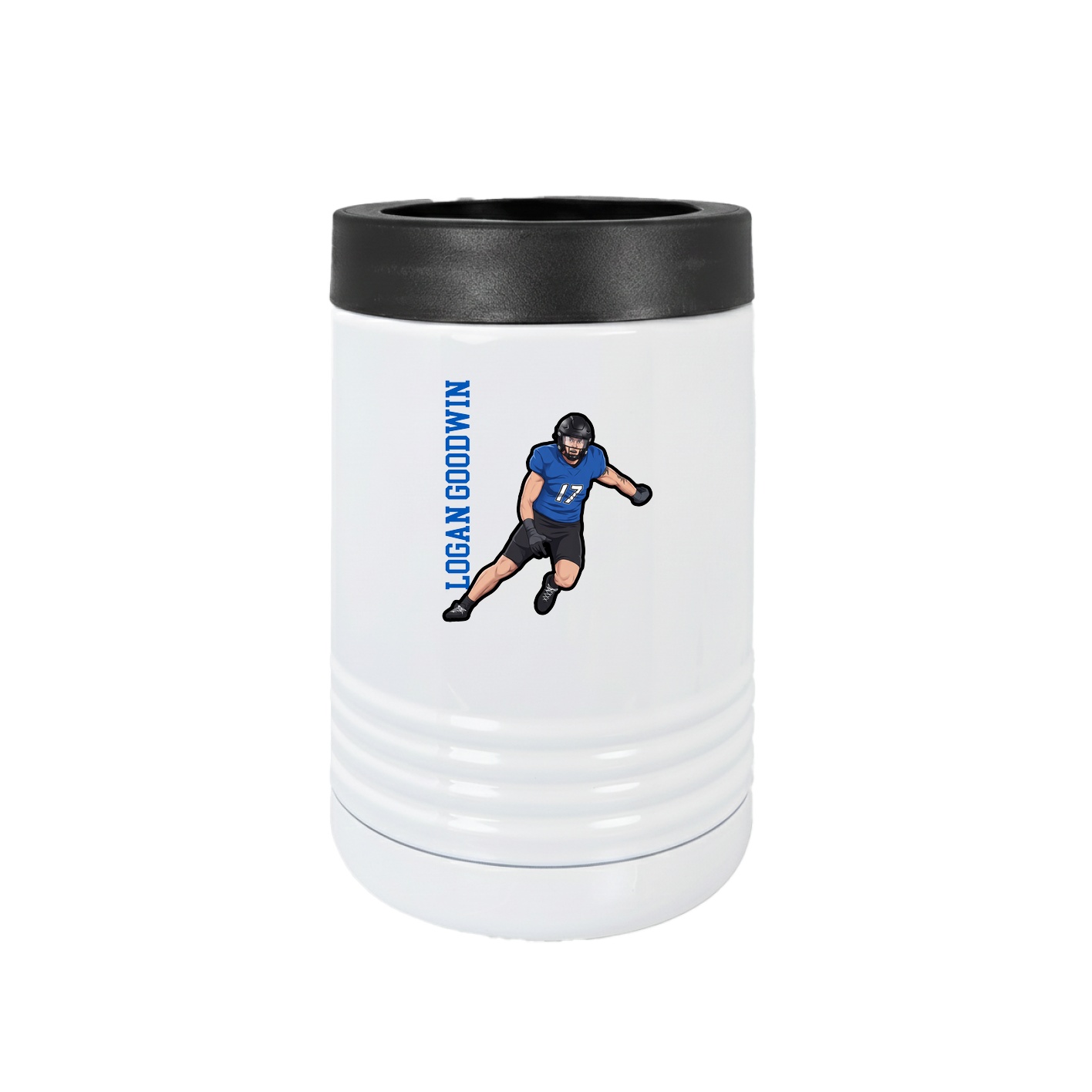 Beverage Holder — Name Vertical in White