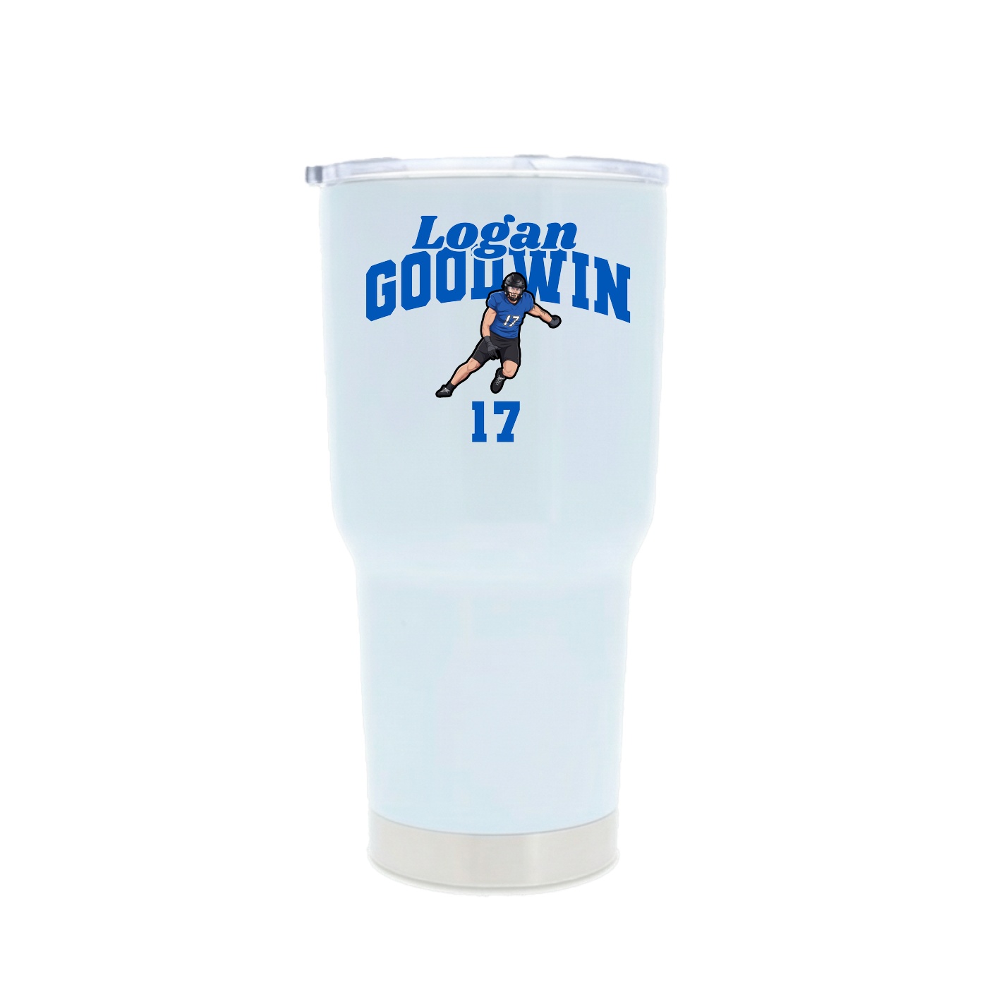 30oz Stainless Steel Tumbler — Signature Arch in White
