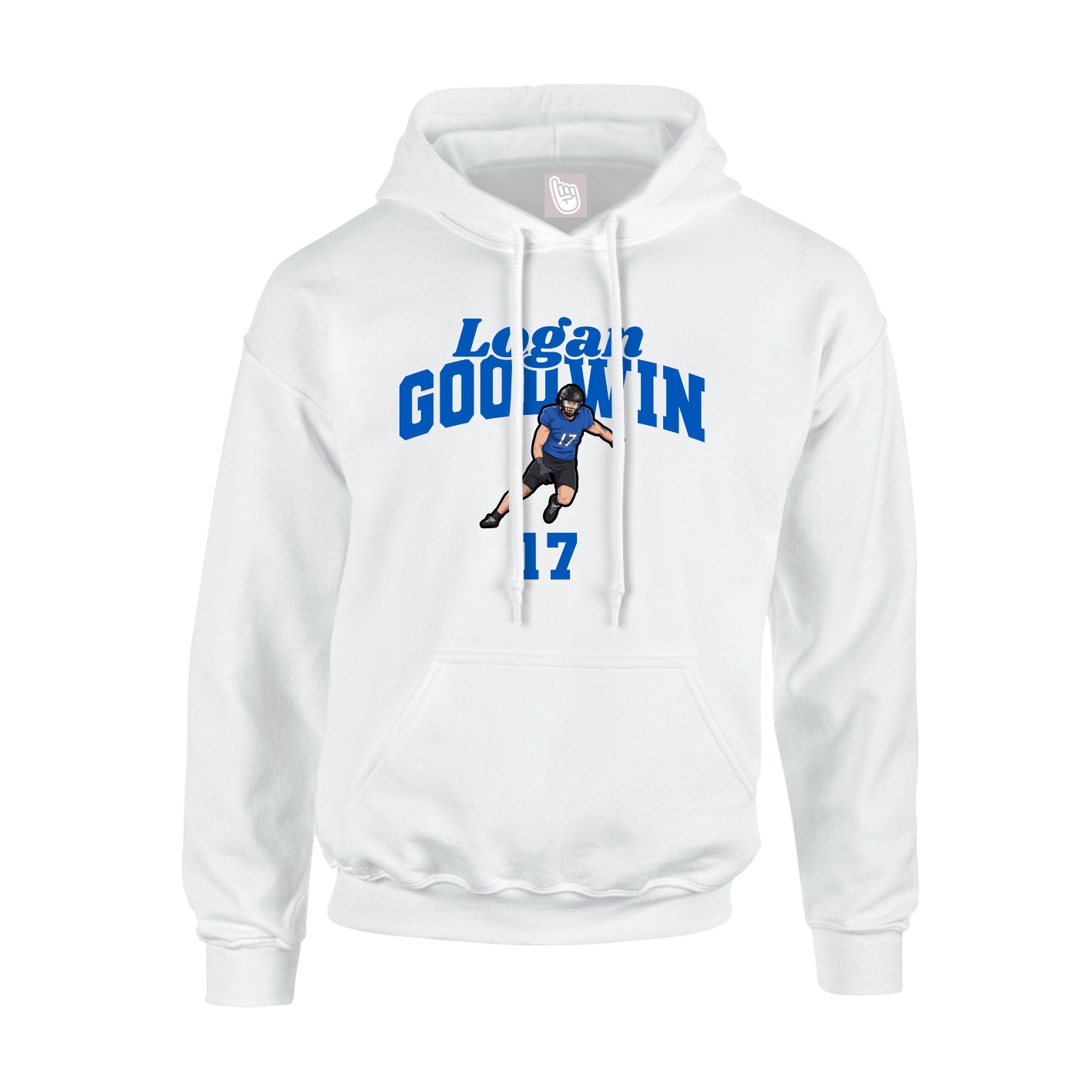 Hoodie — Signature Arch in White