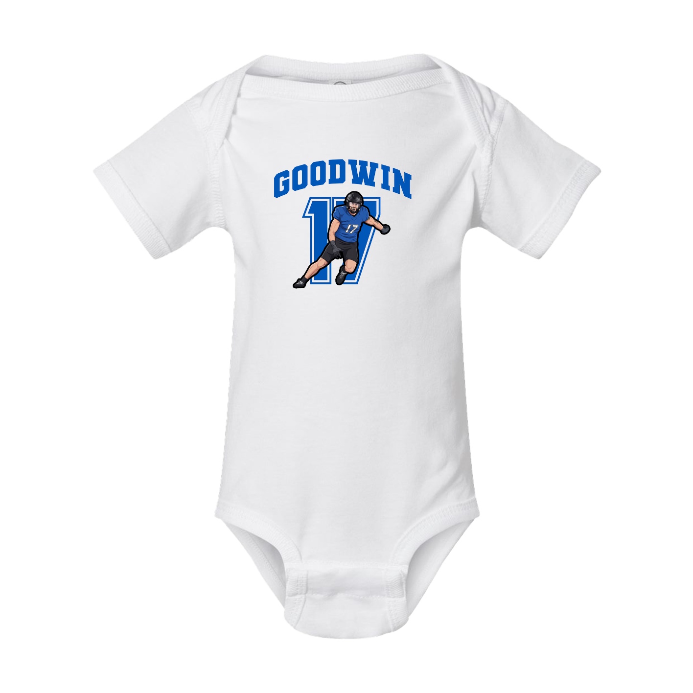 Baby Onesie — Number in White