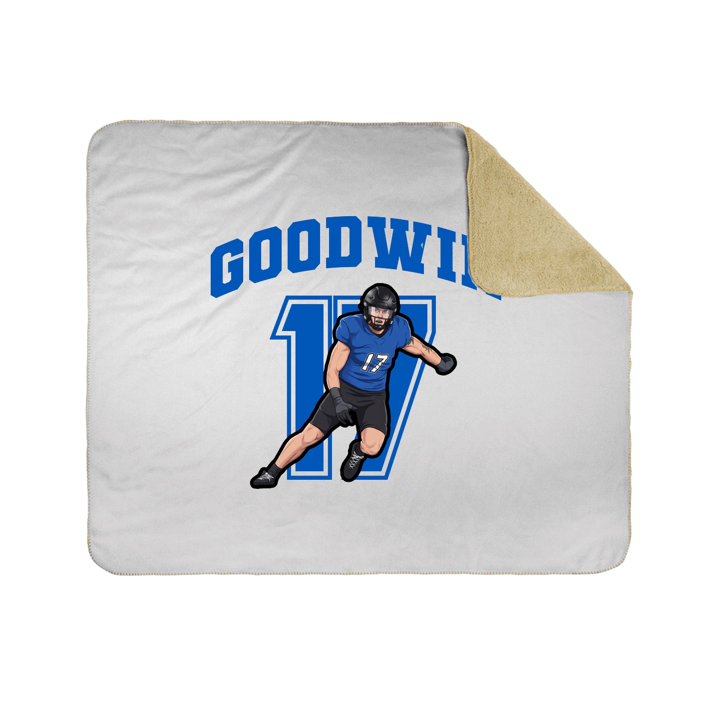 Throw Blanket — Number in White