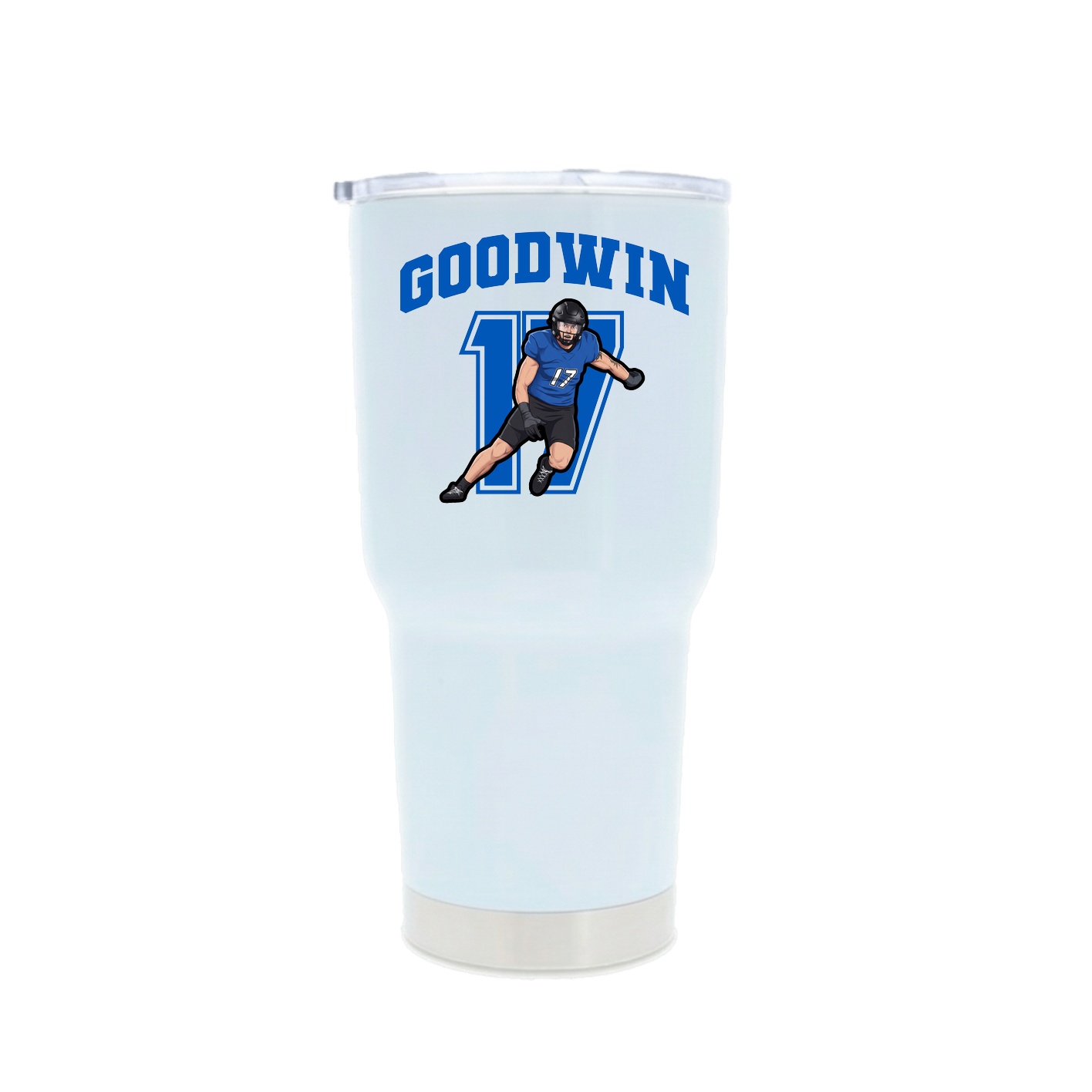30oz Stainless Steel Tumbler — Number in White