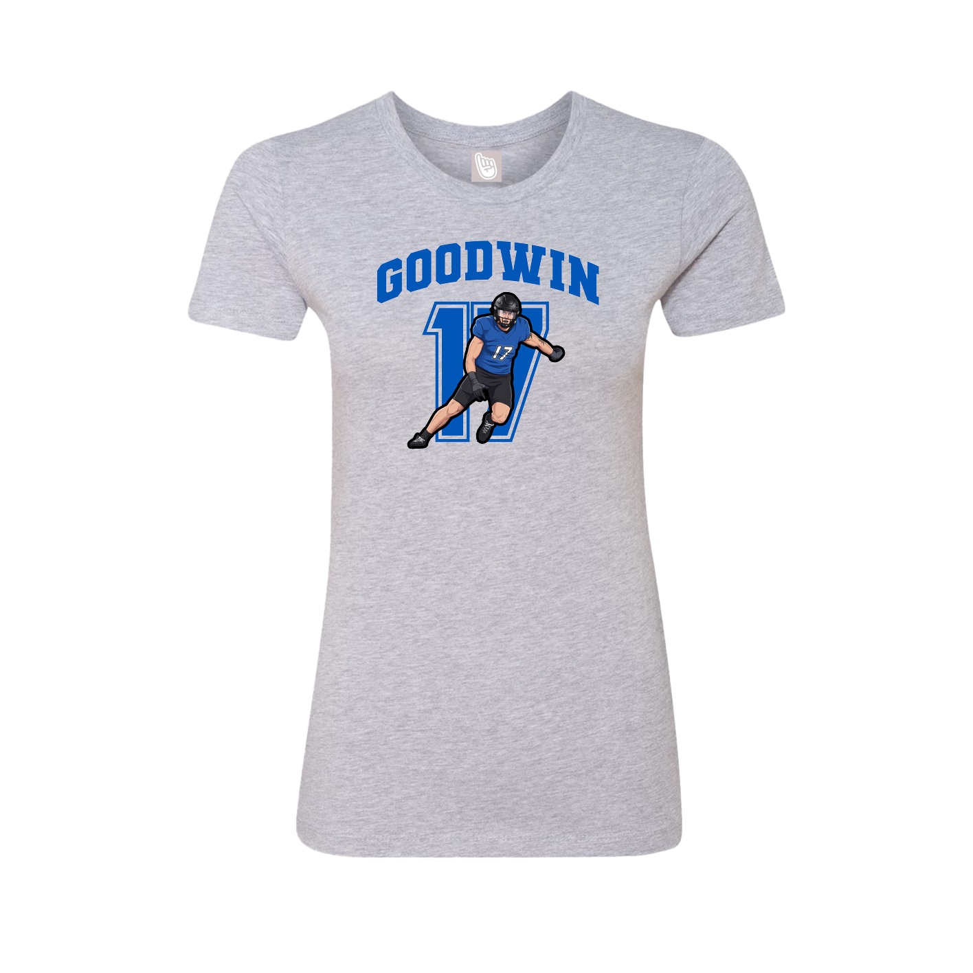Fitted Women's Tee — Number in Grey