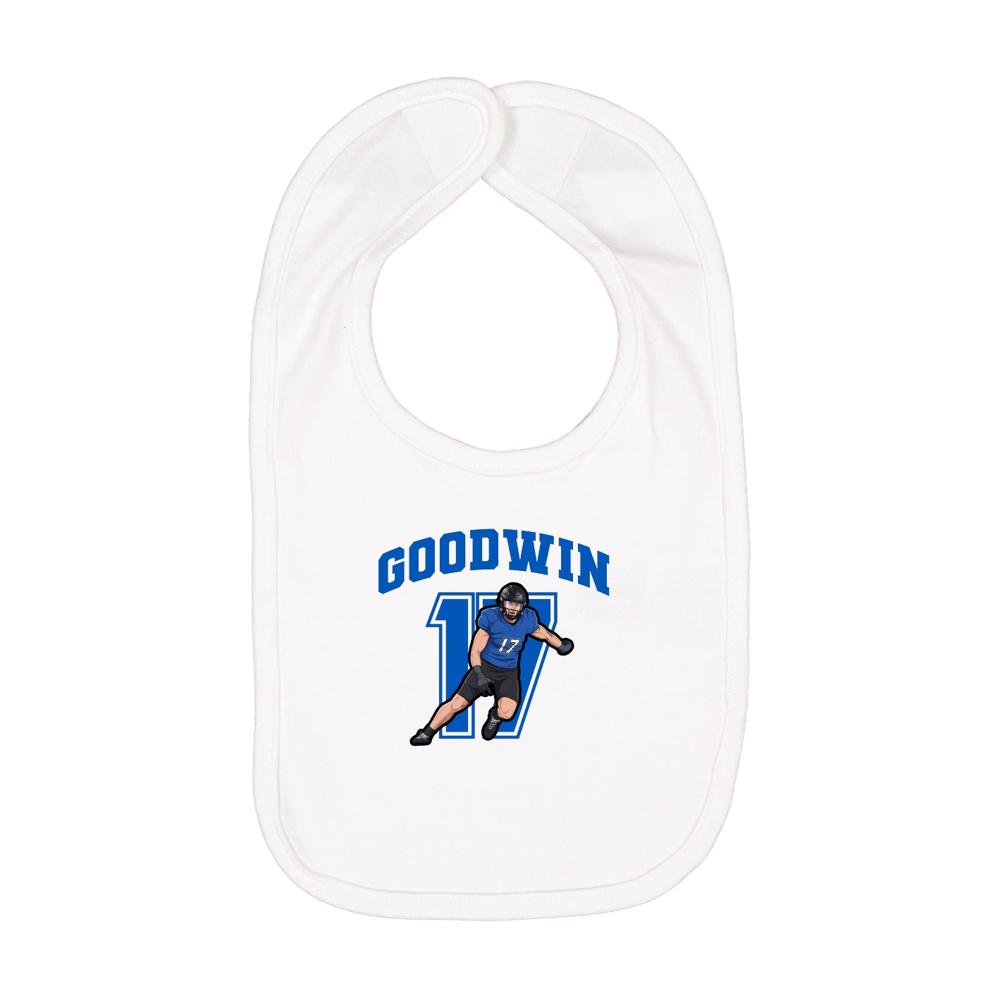 Infant Bib — Number in White