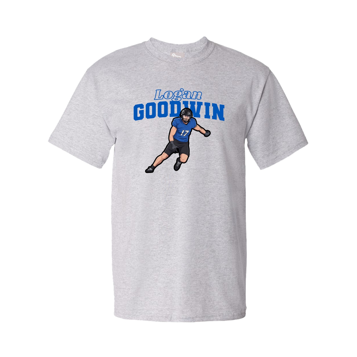Youth Tee — Name Arch in Grey